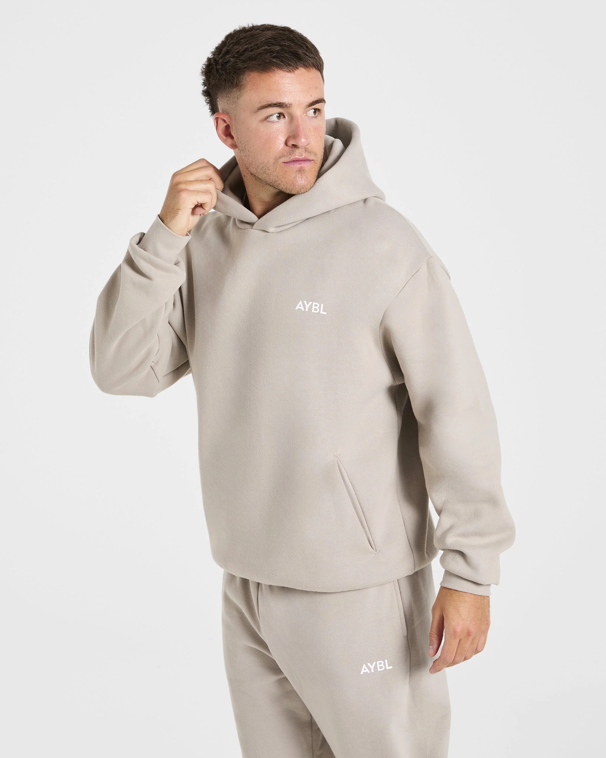 Essential Oversized Hoodie - Stone - Image 8