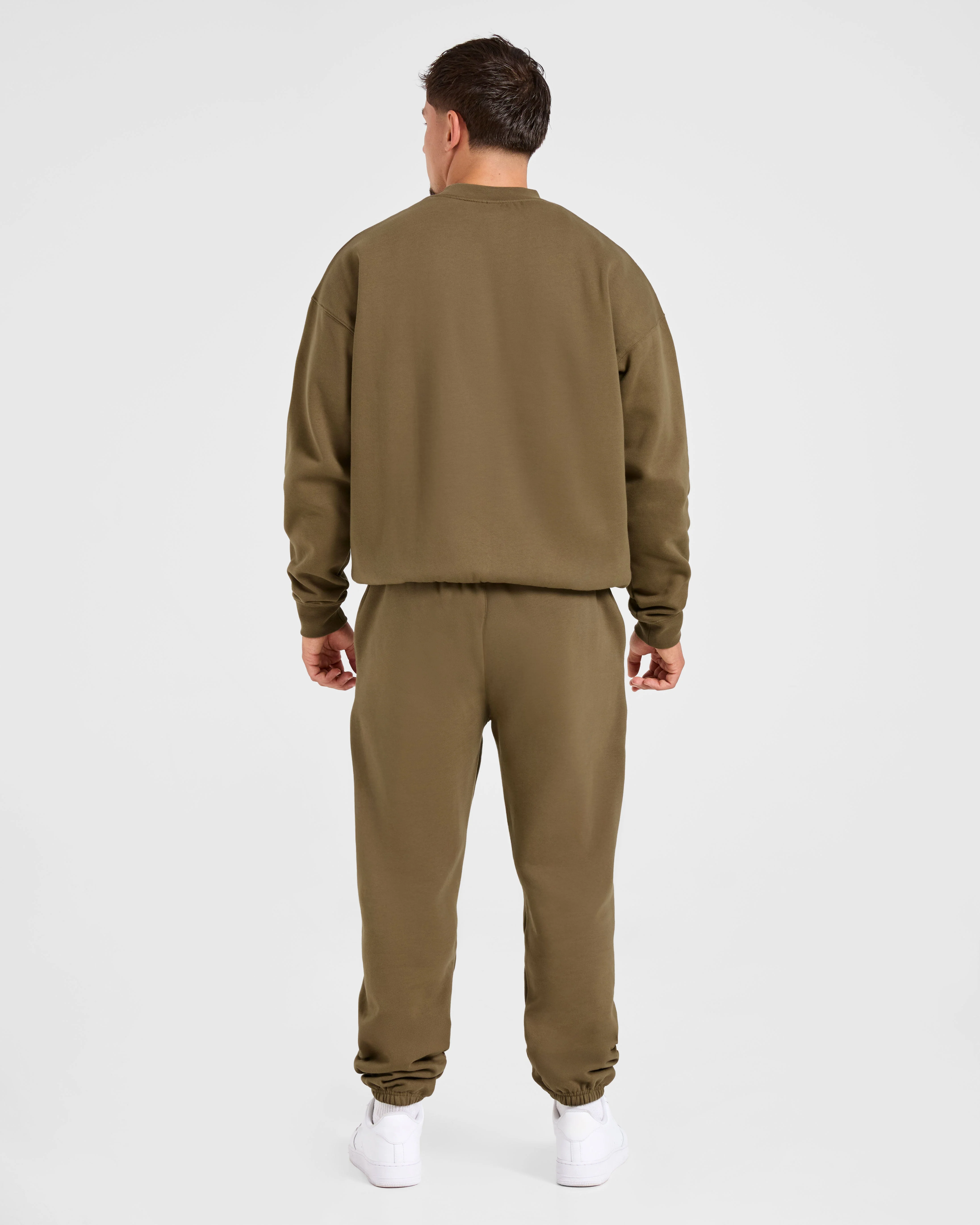 Essential Oversized Joggers- Olive Green - Image 4