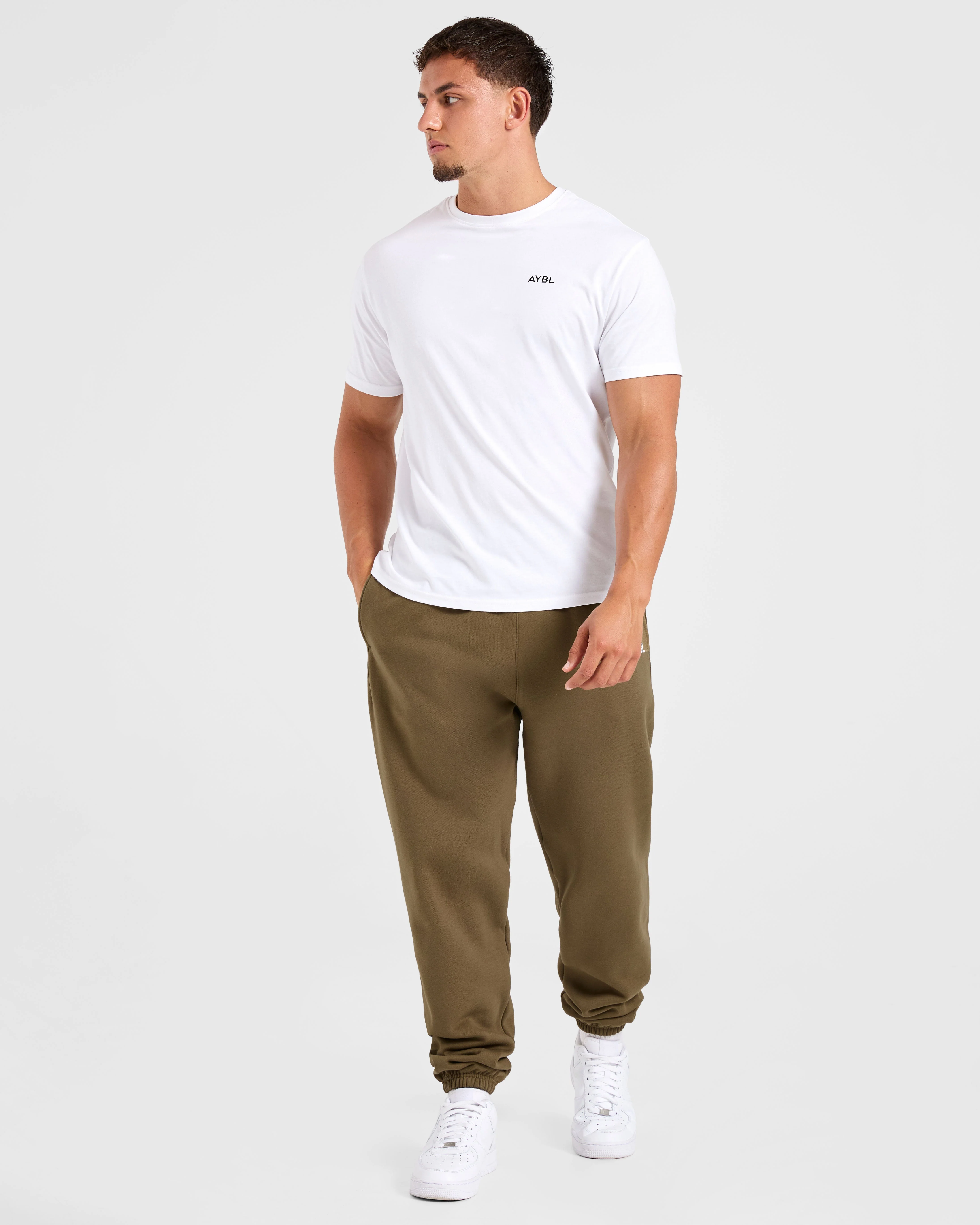 Essential Oversized Joggers- Olive Green - Image 8