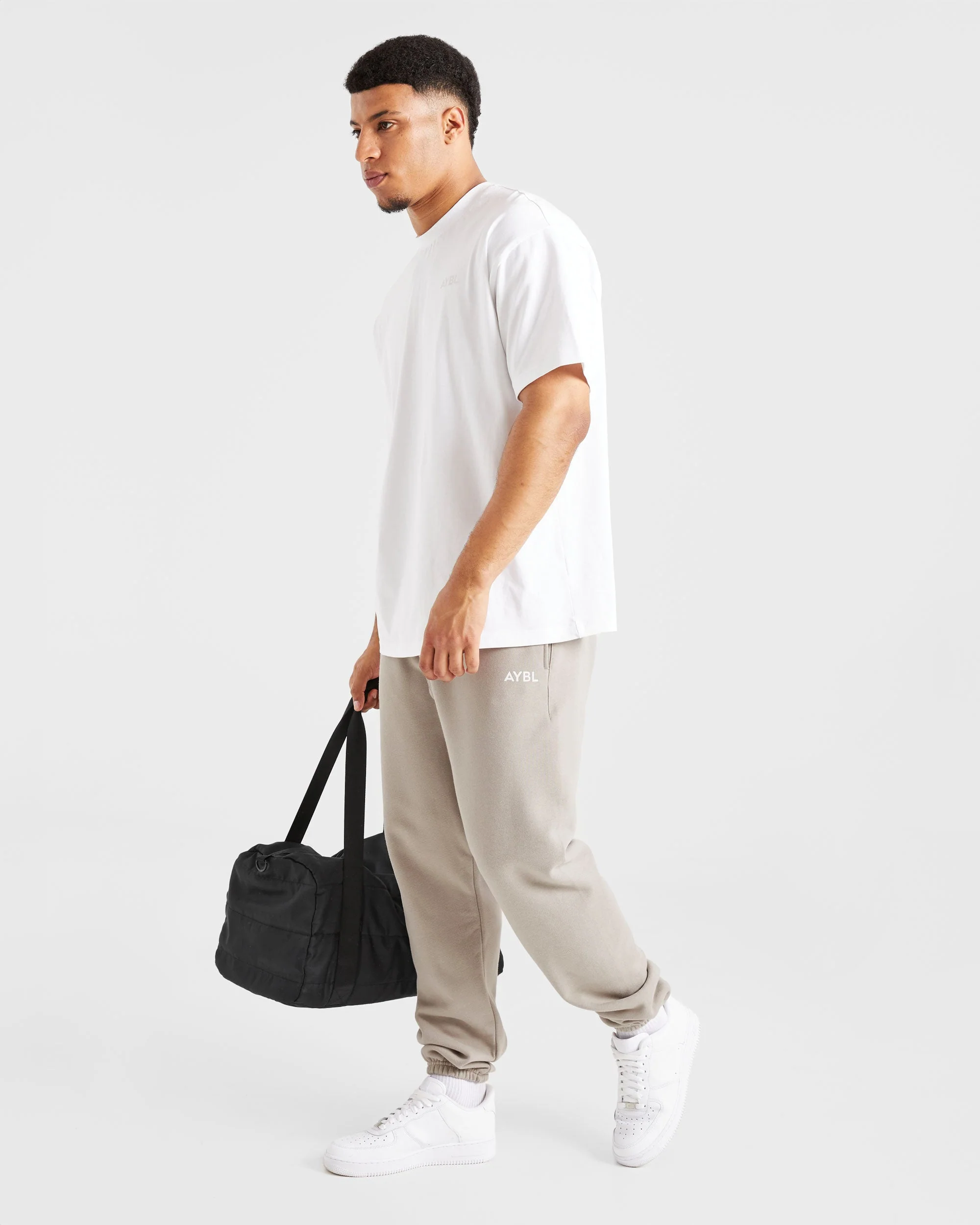 Essential Oversized Joggers - Stone - Image 7