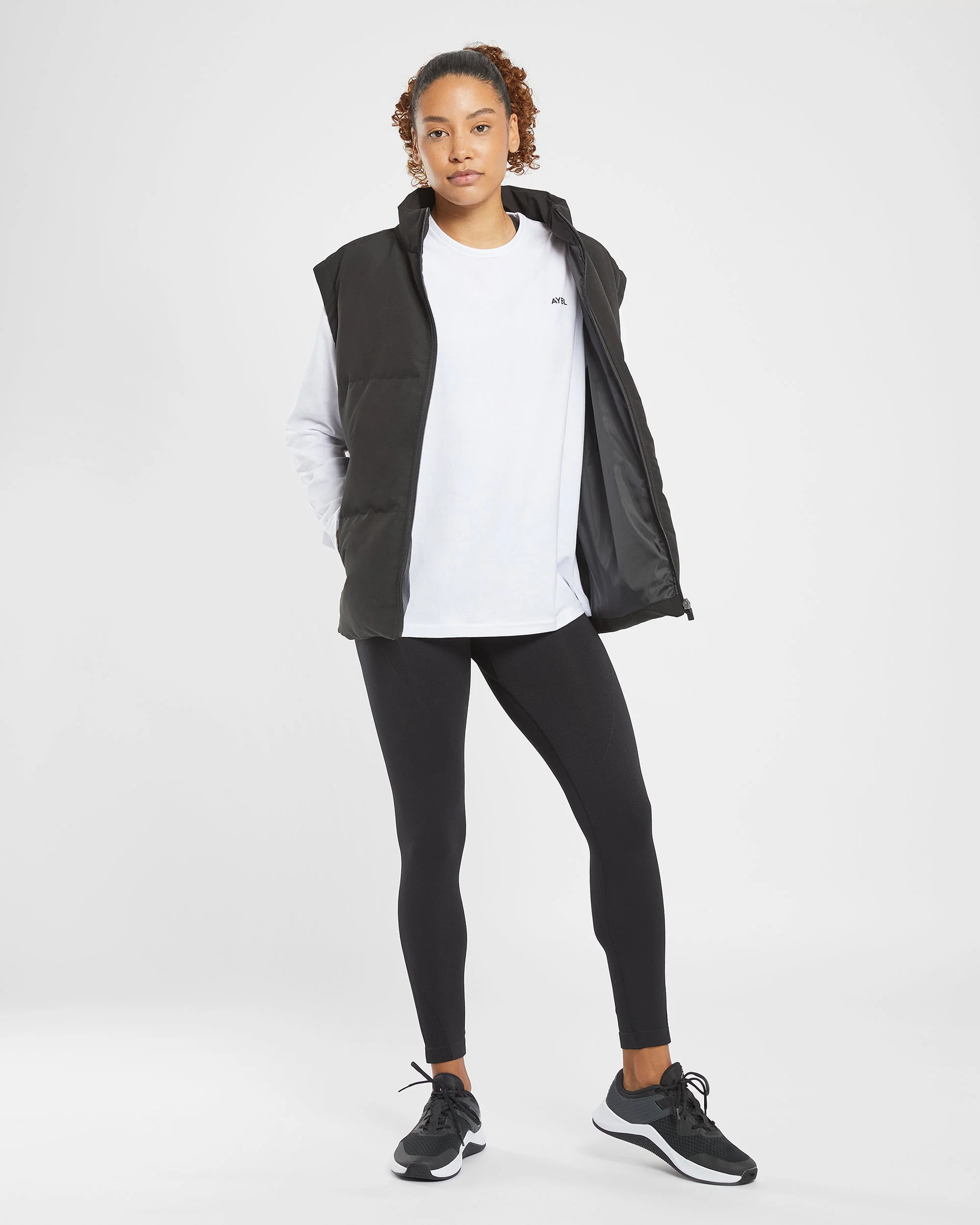 Essential Oversized Long Sleeve T Shirt - White - Image 8