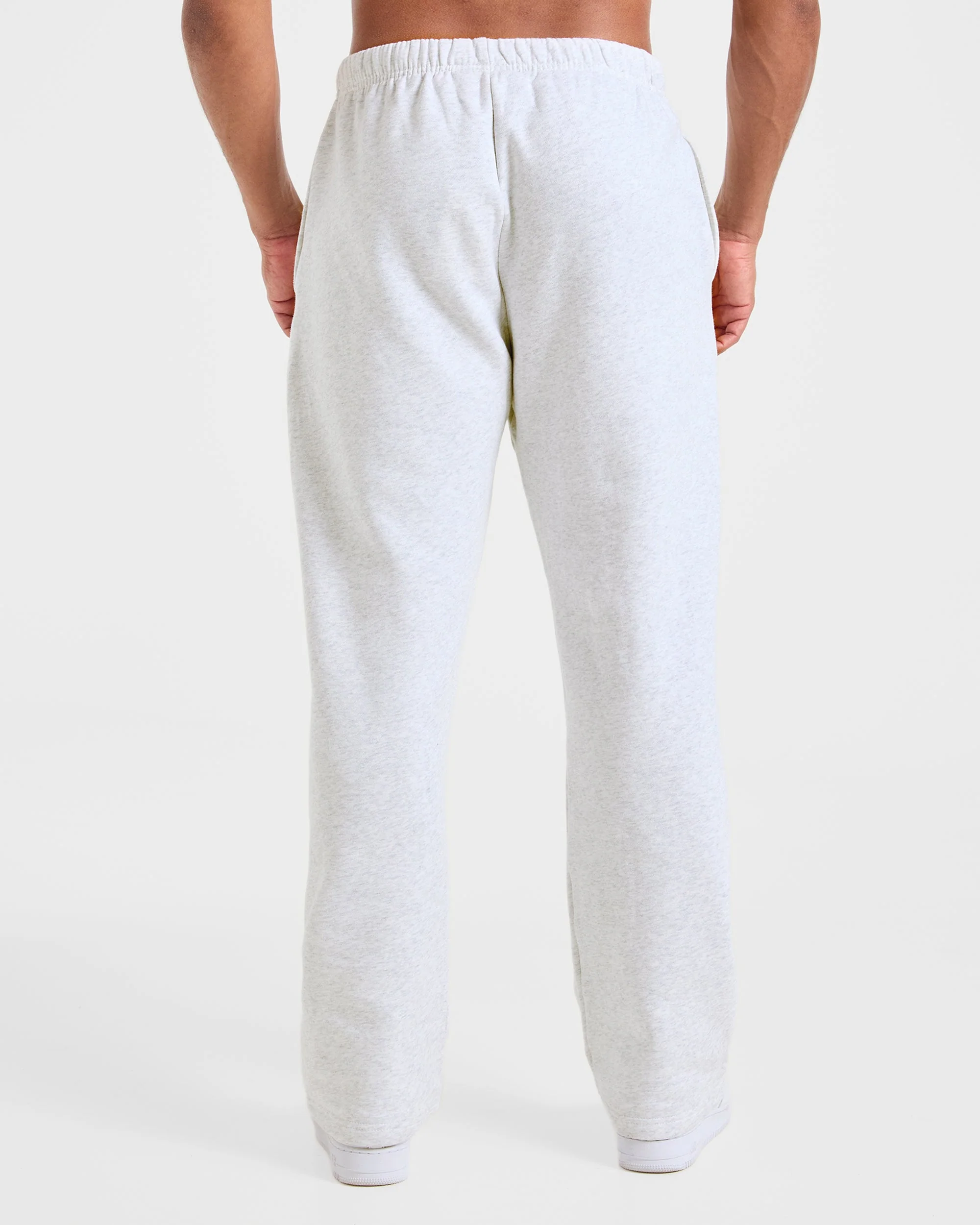 Essential Oversized Straight Leg Joggers - Grey Marl - Image 2