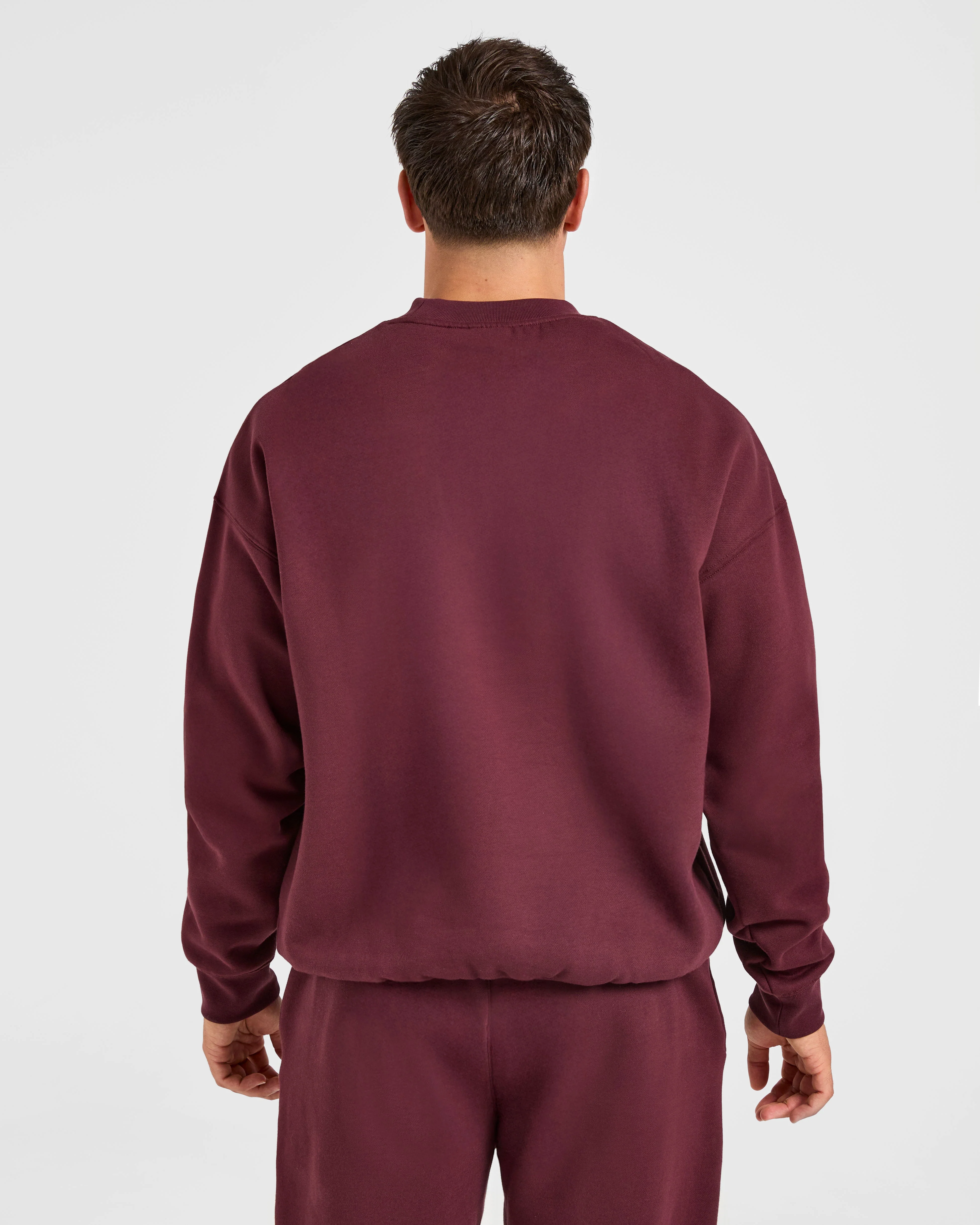 Essential Oversized Sweater - Burgundy Red - Image 2