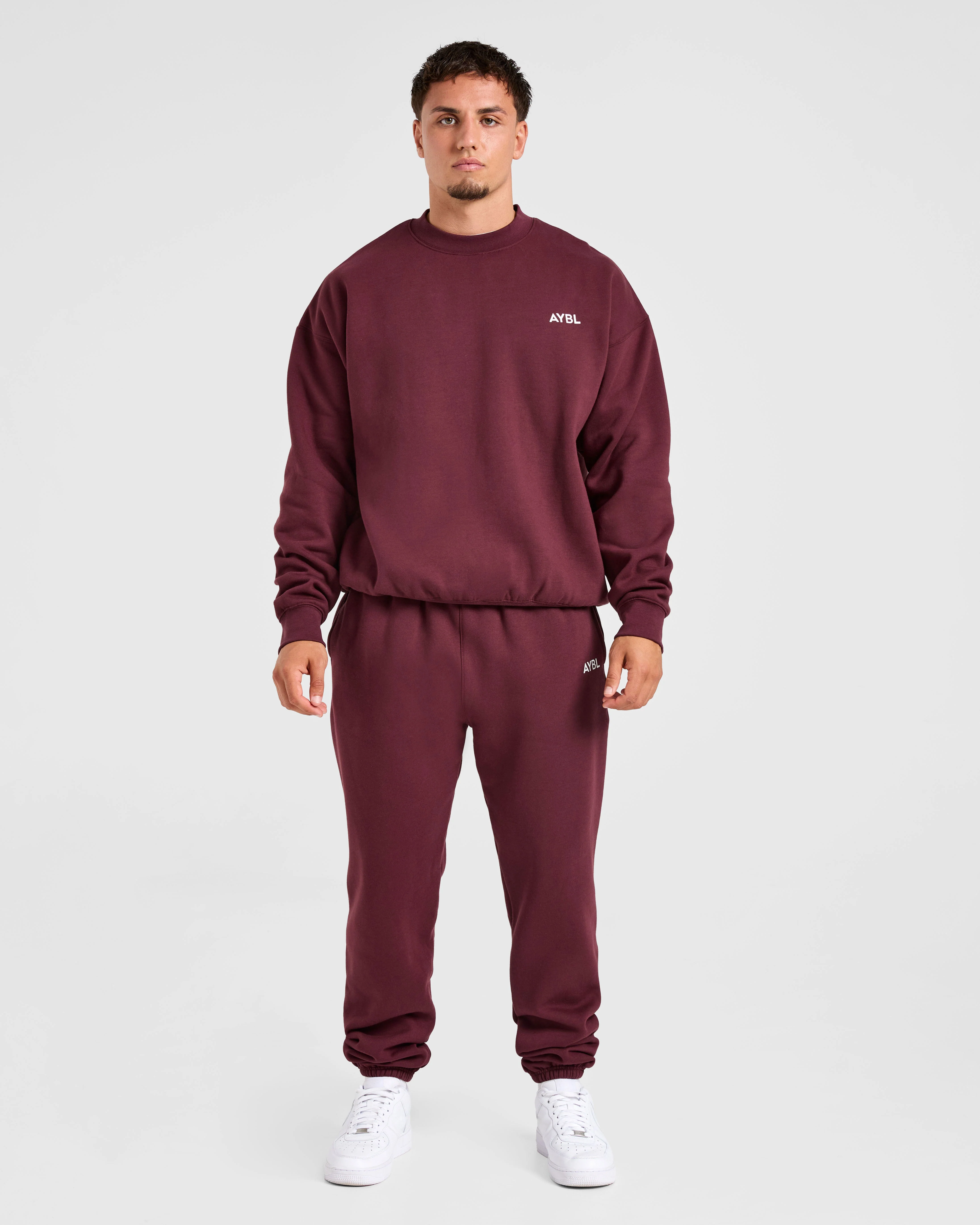 Essential Oversized Sweater - Burgundy Red - Image 3