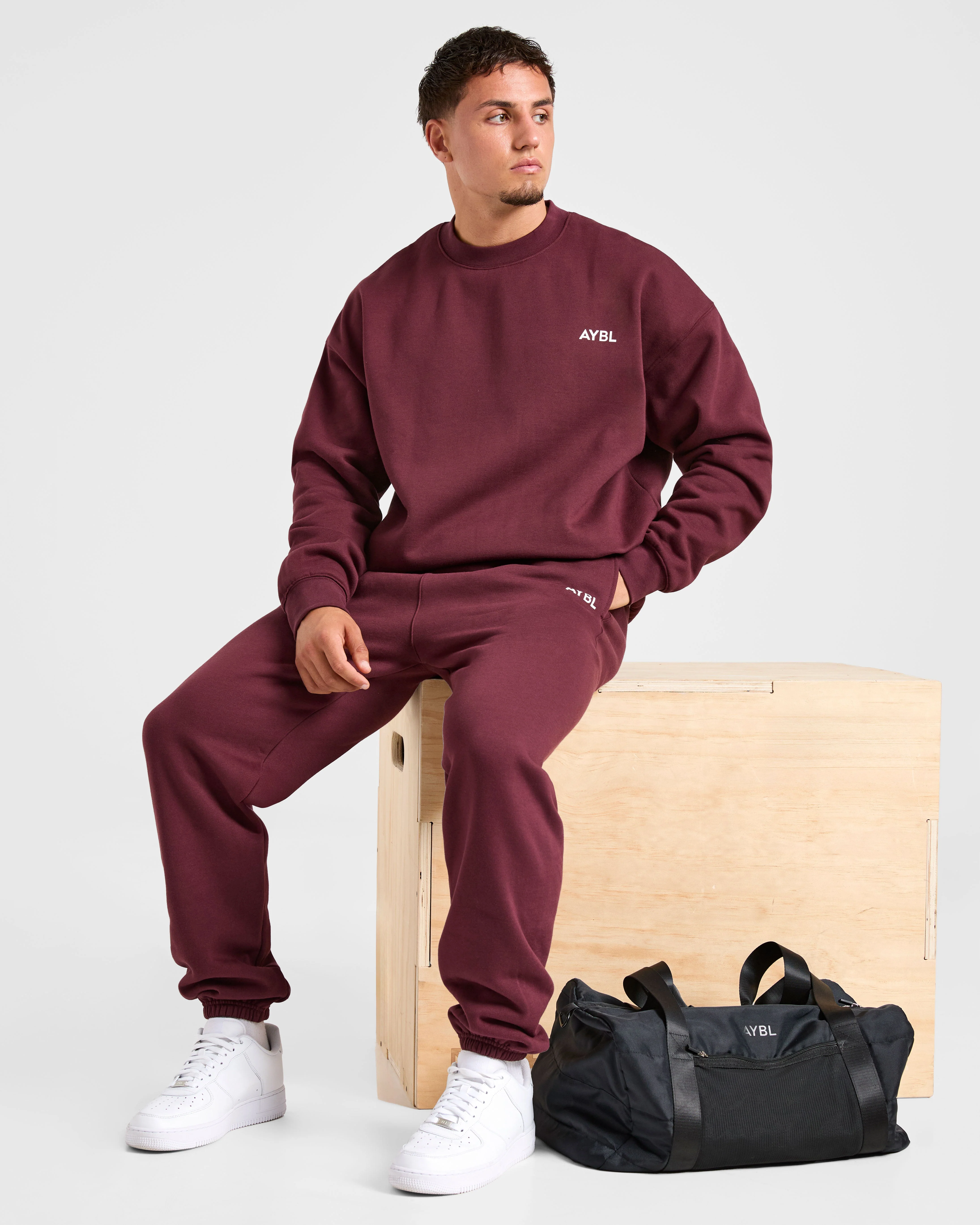 Essential Oversized Sweater - Burgundy Red - Image 8