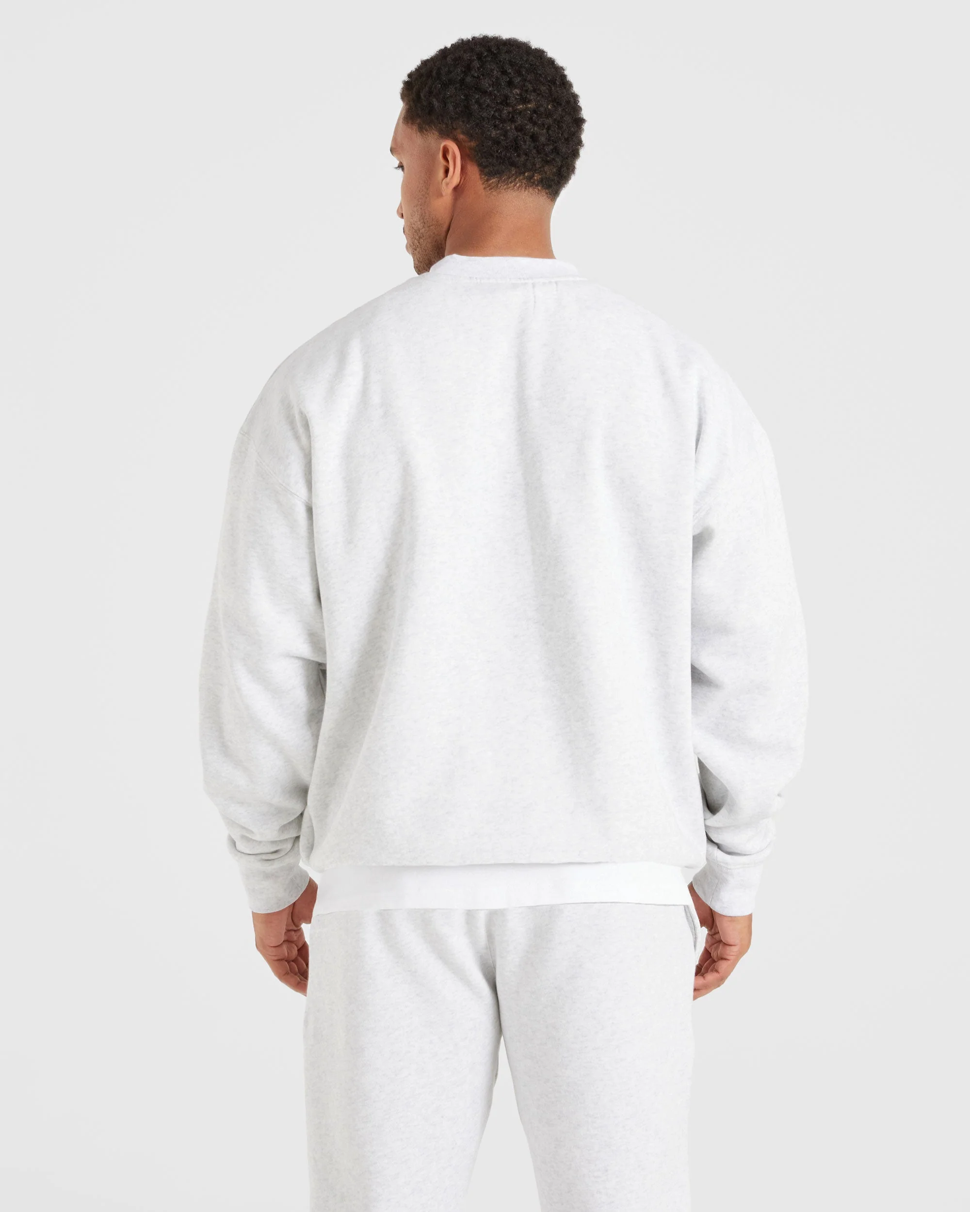 Essential Oversized Sweater - Grey Marl - Image 2