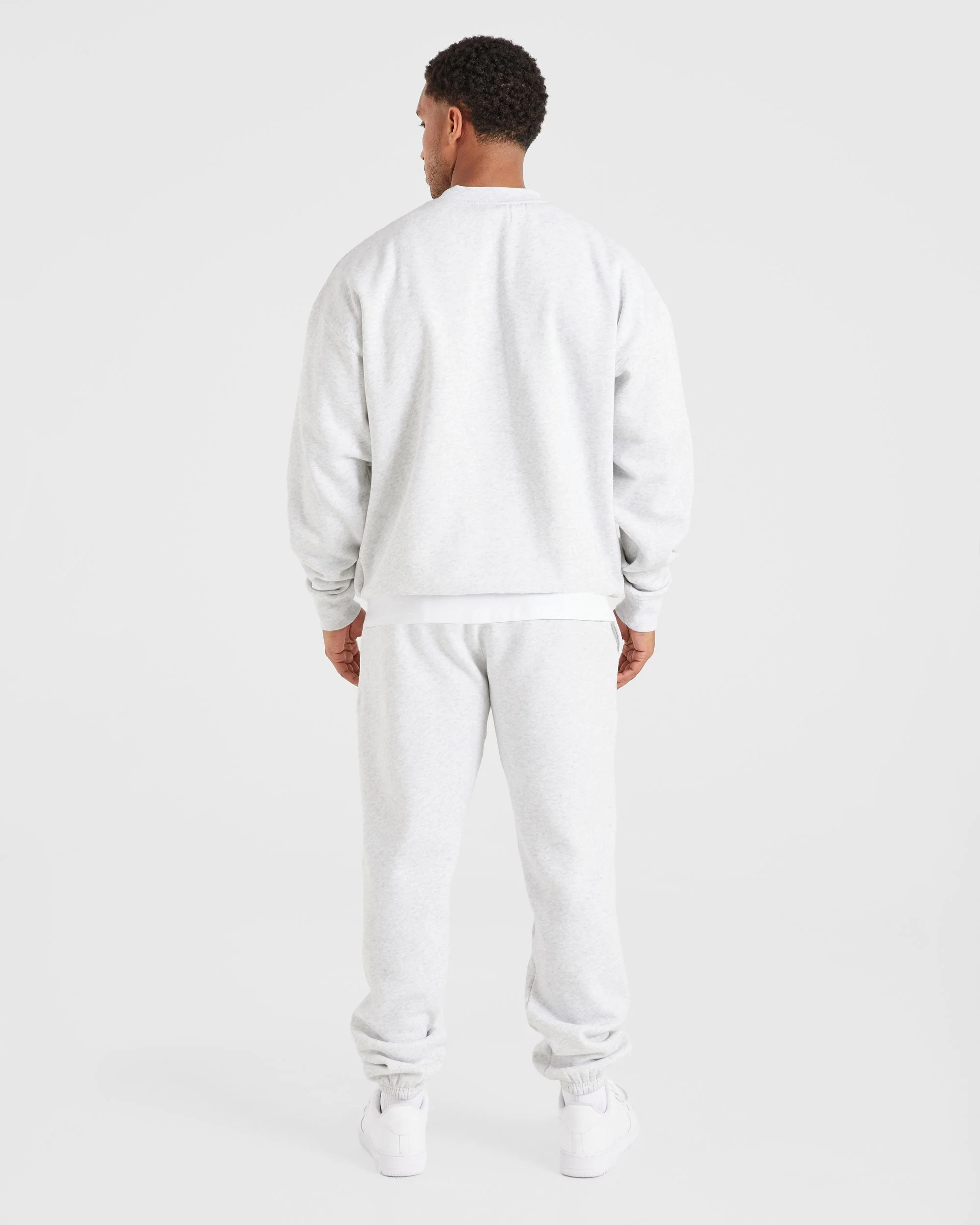 Essential Oversized Sweater - Grey Marl - Image 4