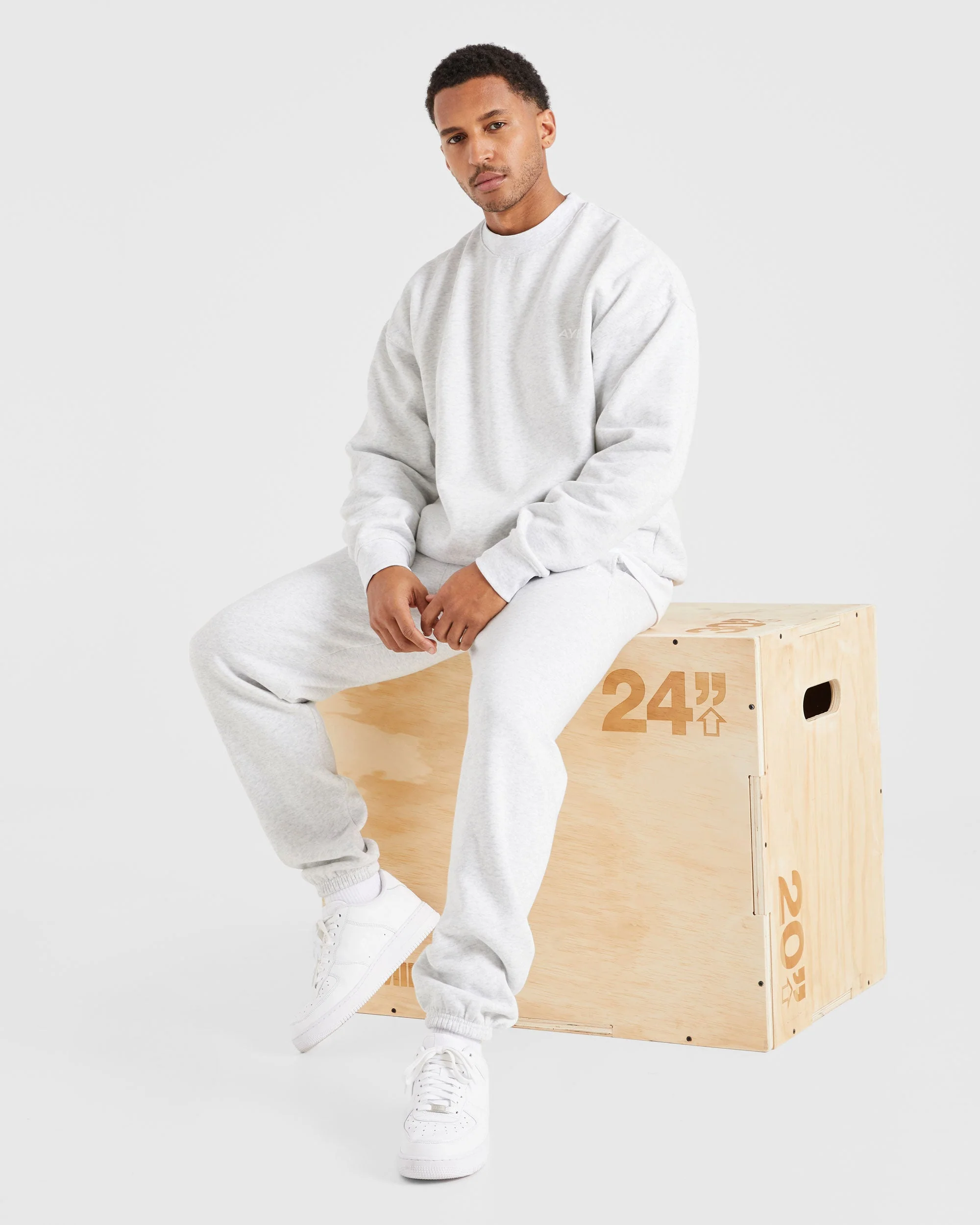 Essential Oversized Sweater - Grey Marl - Image 8