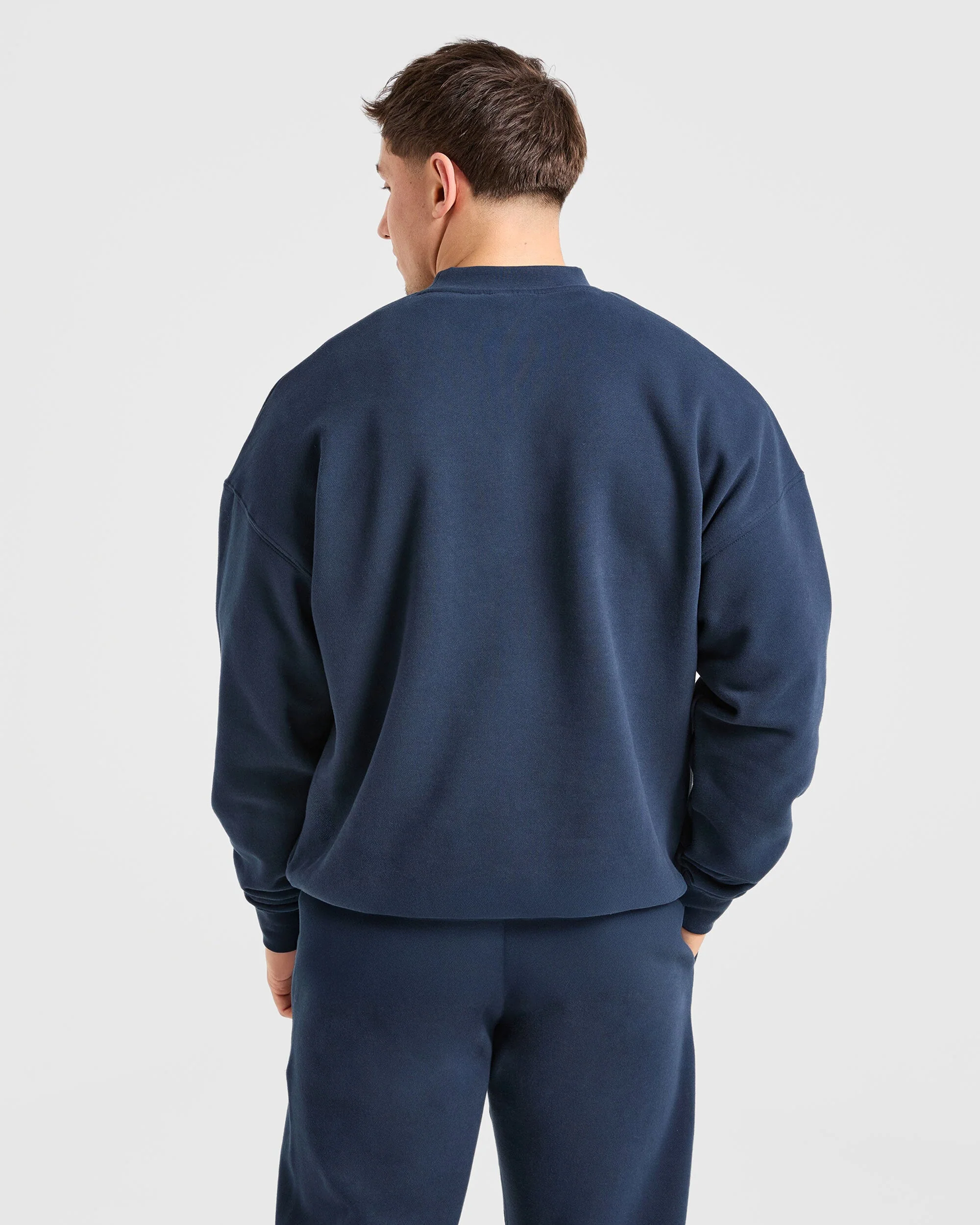 Essential Oversized Sweater - Navy - Image 2