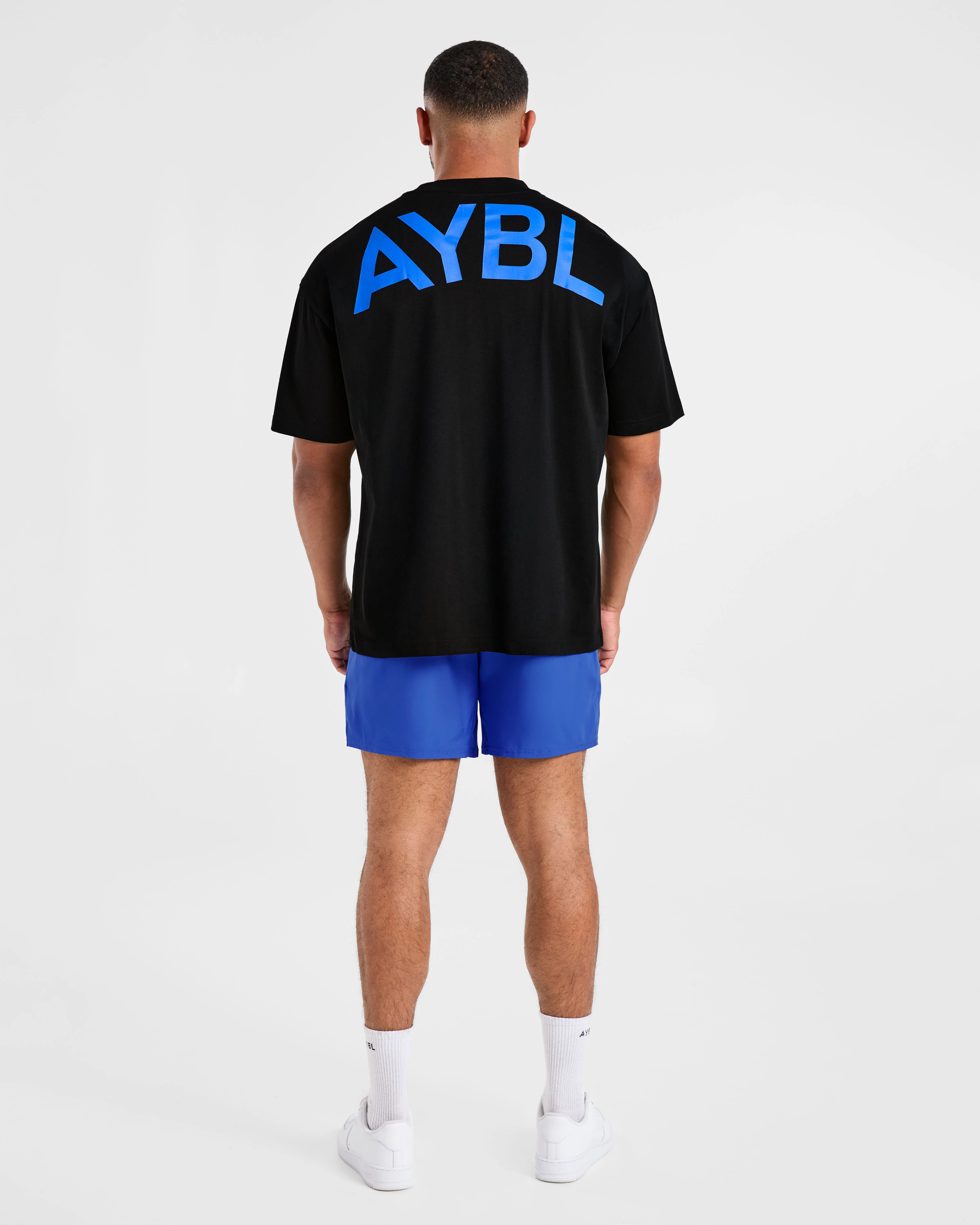 Essential Oversized T Shirt - Black/Cobalt - Image 4