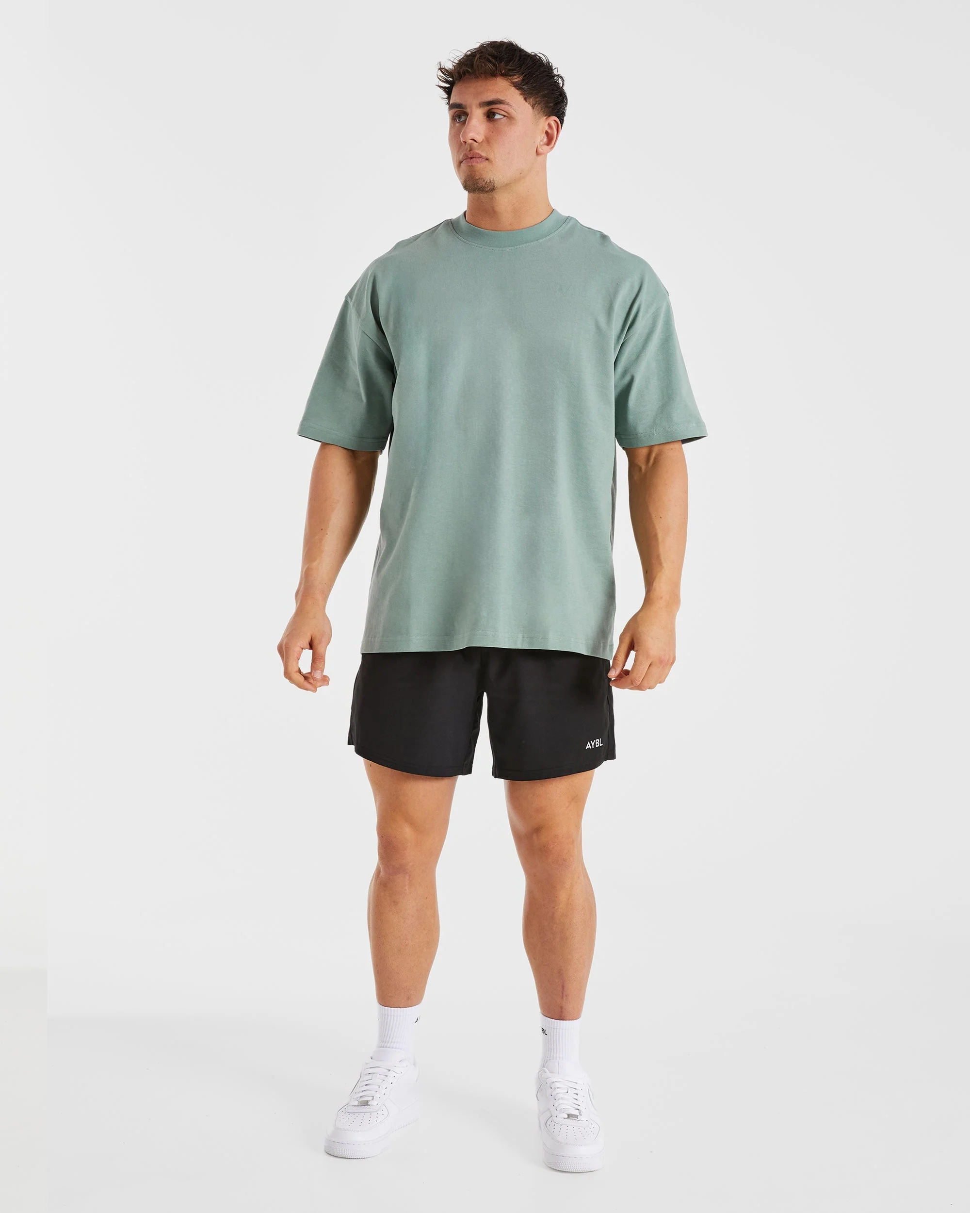 Essential Oversized T Shirt - Slate Green - Image 4