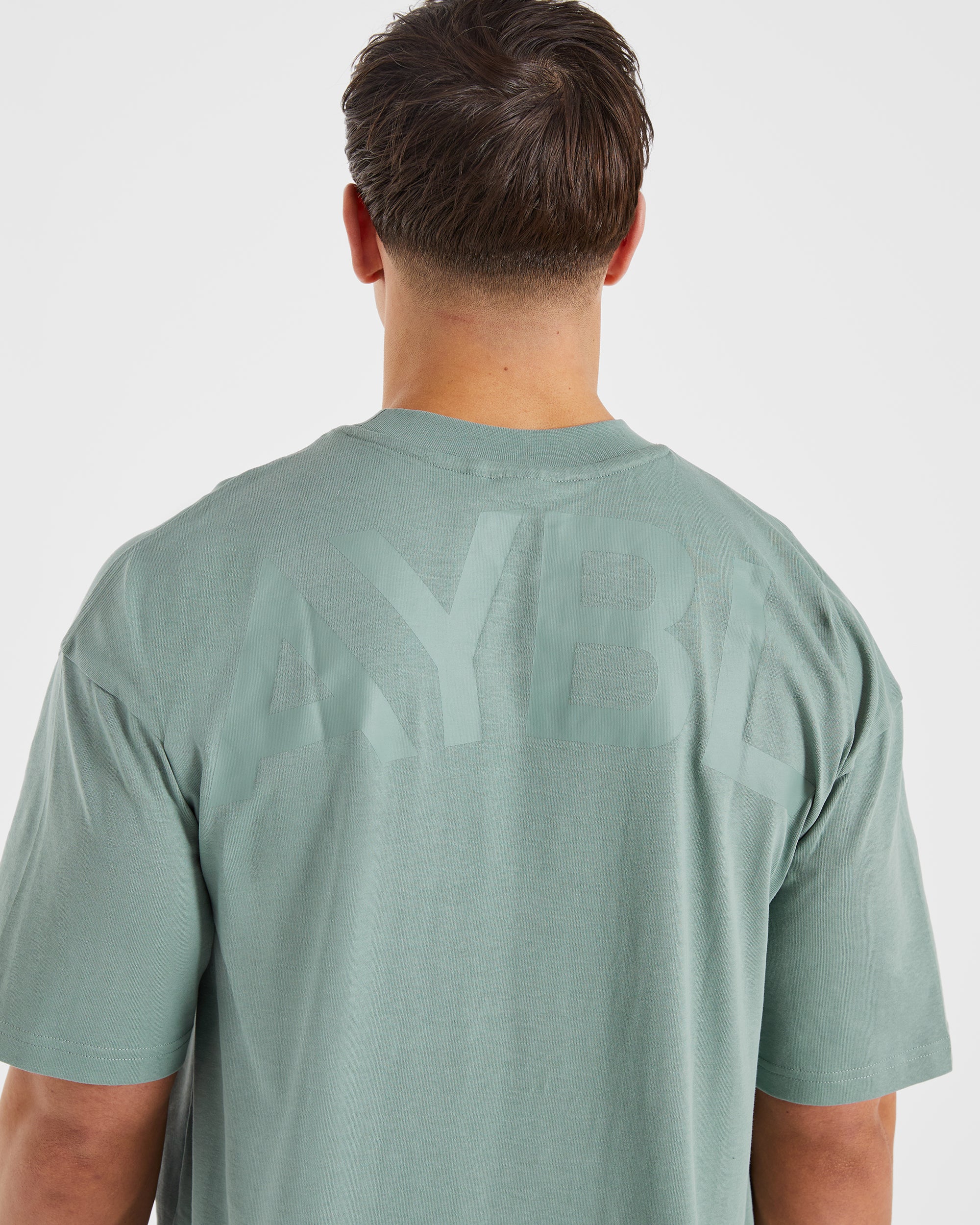 Essential Oversized T Shirt - Slate Green - Image 5