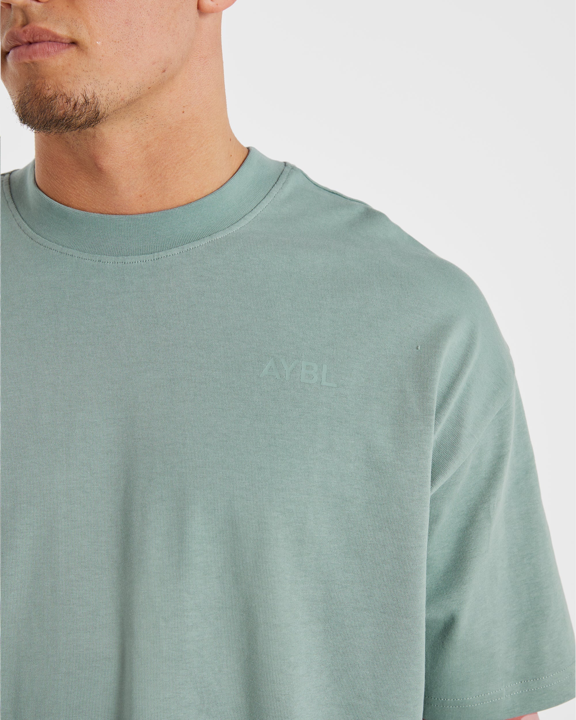 Essential Oversized T Shirt - Slate Green - Image 6