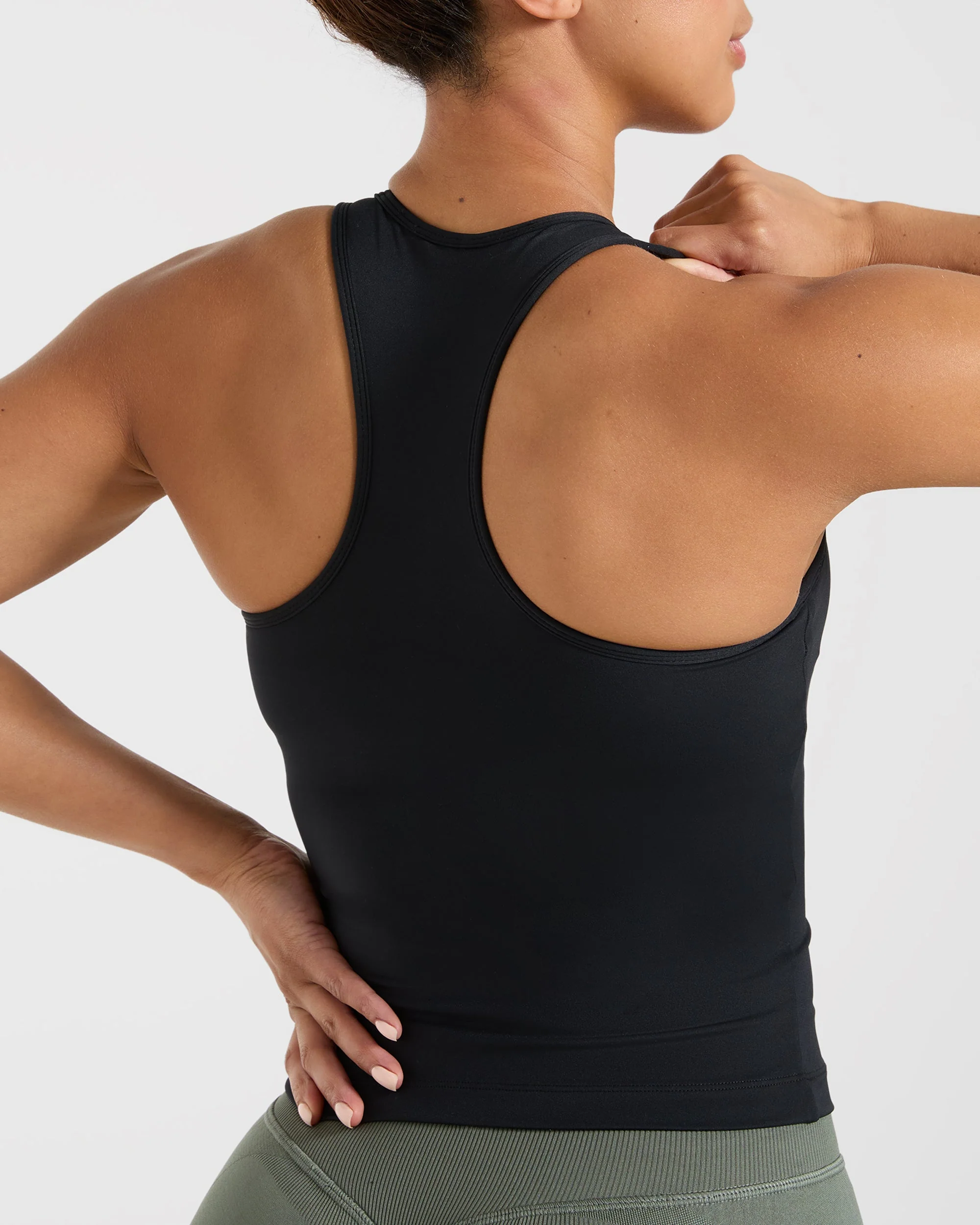 Essential Racerback Tank Top - Black - Image 6