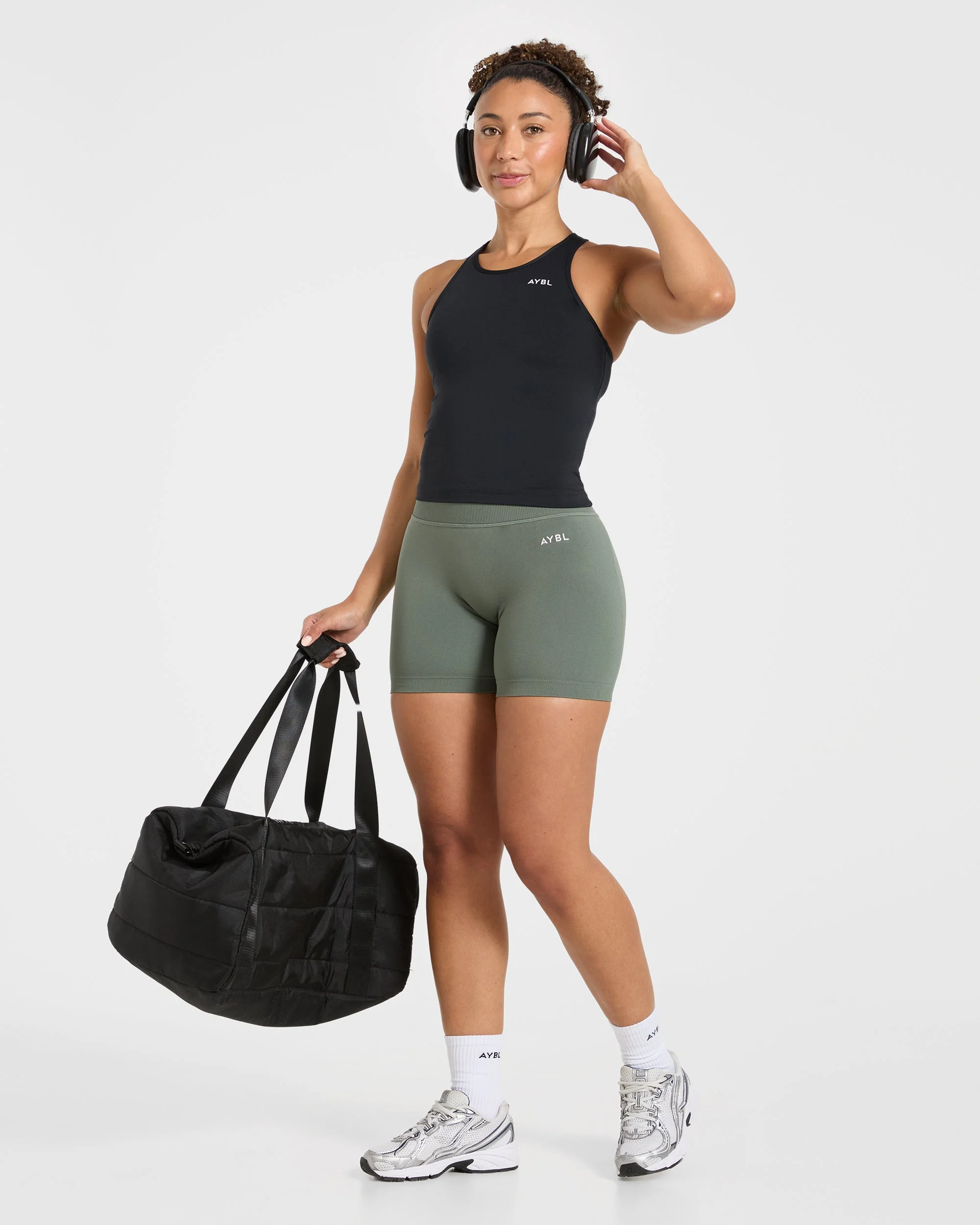 Essential Racerback Tank Top - Black - Image 7