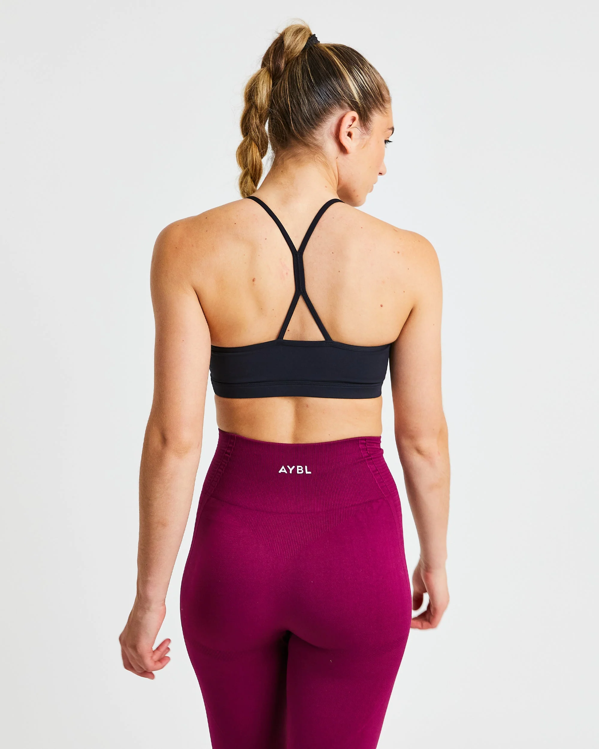 Essential Ruched Sports Bra - Black - Image 2