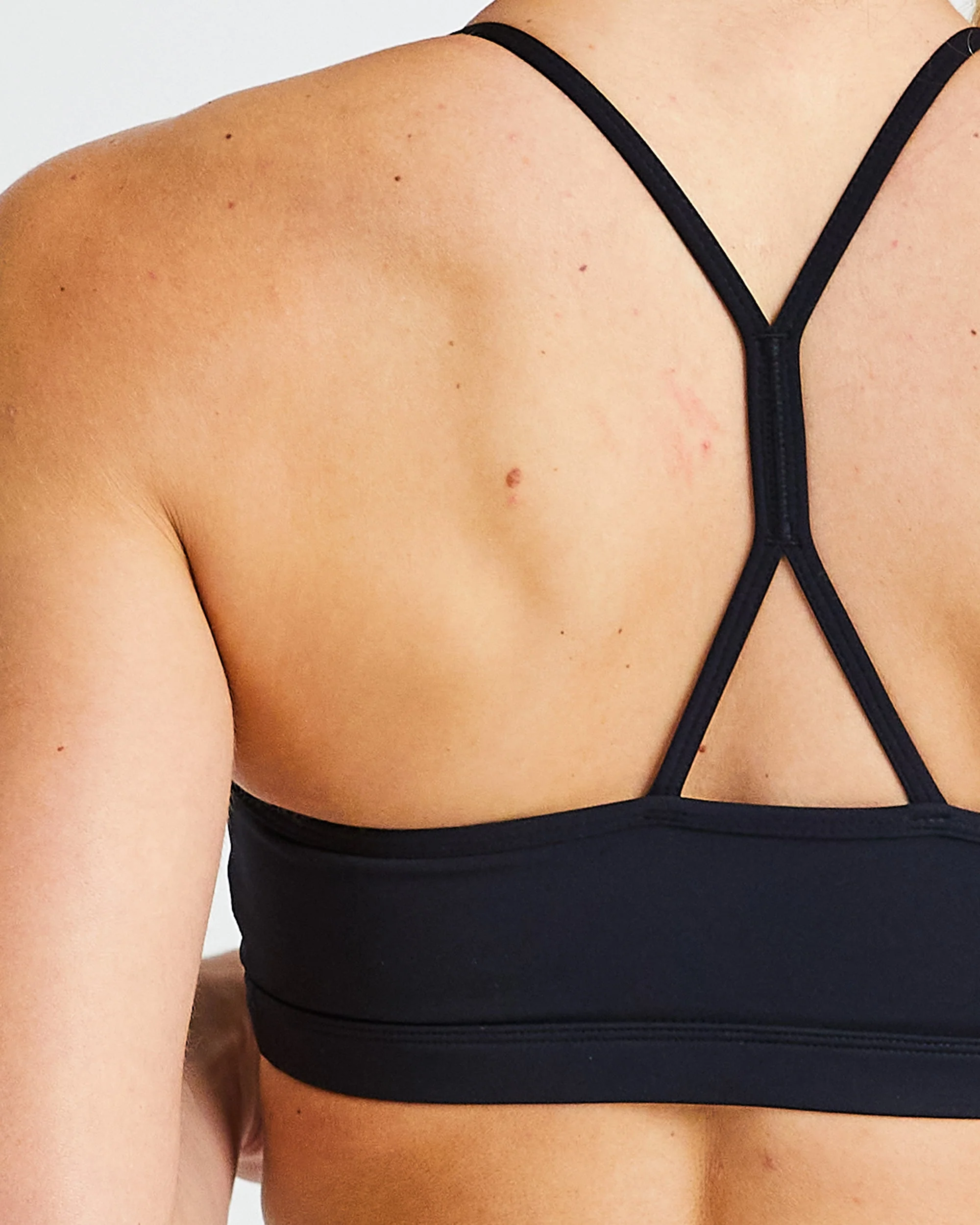 Essential Ruched Sports Bra - Black - Image 6
