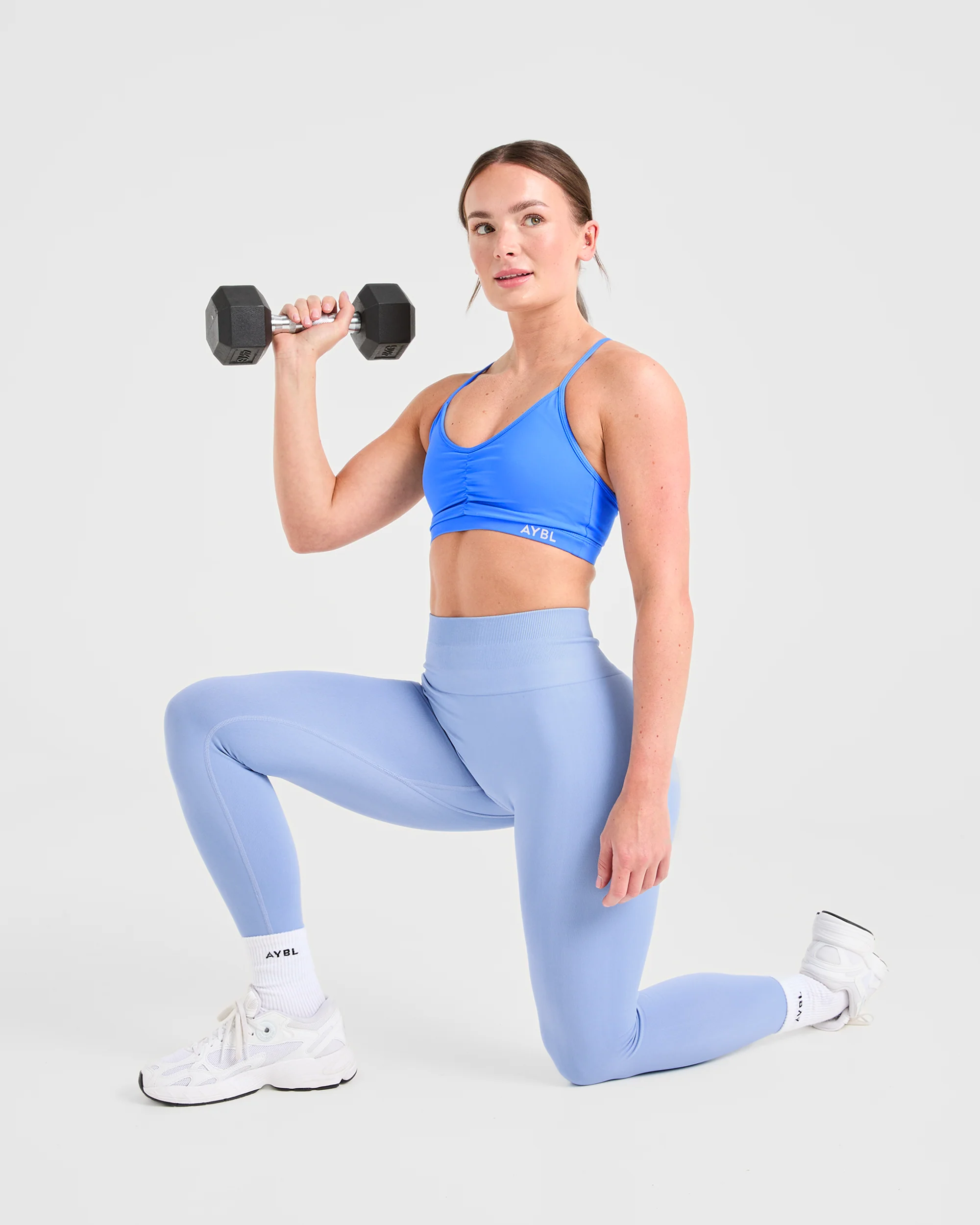 Essential Ruched Sports Bra - Summer Blue - Image 7