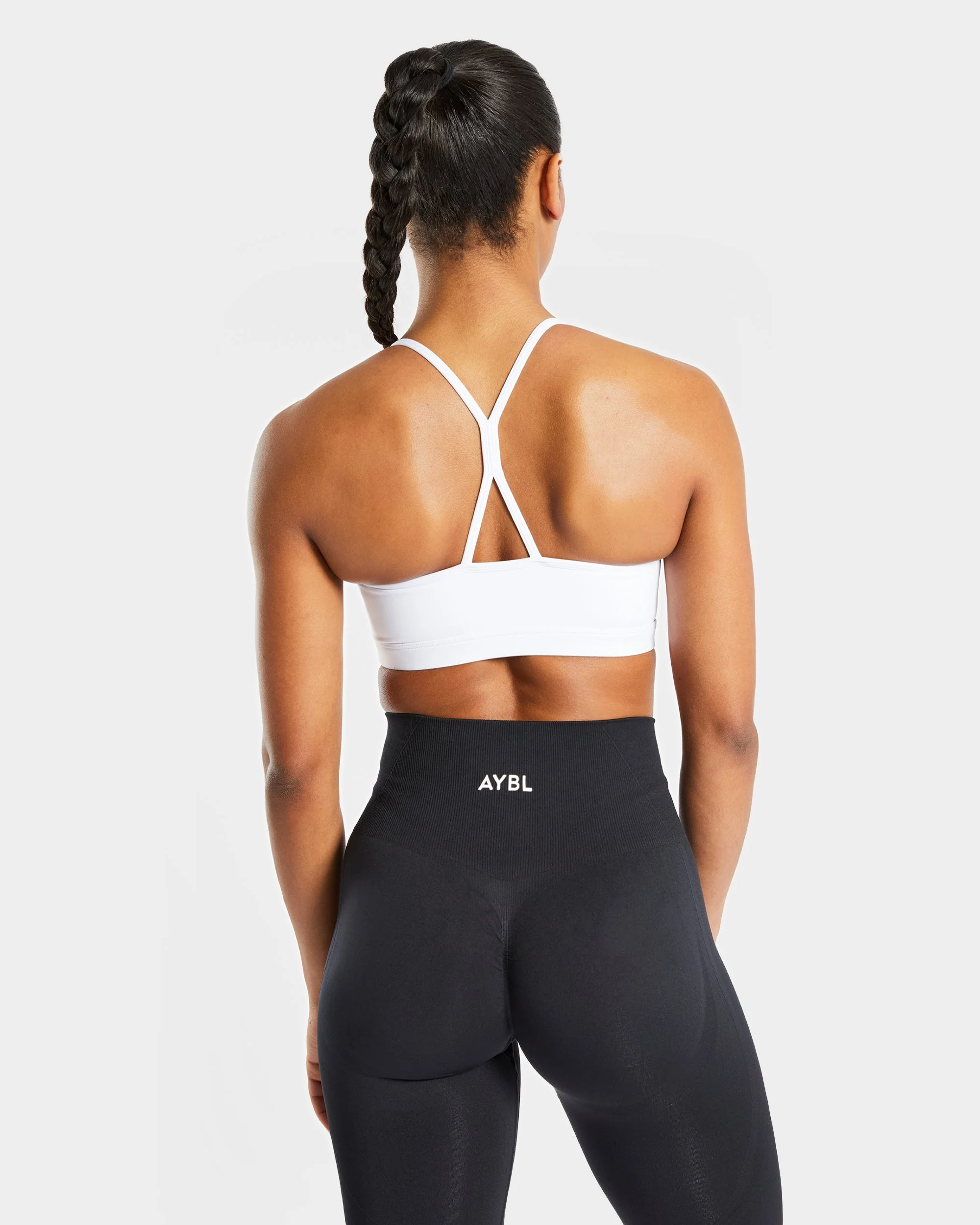 Essential Ruched Sports Bra - White - Image 2