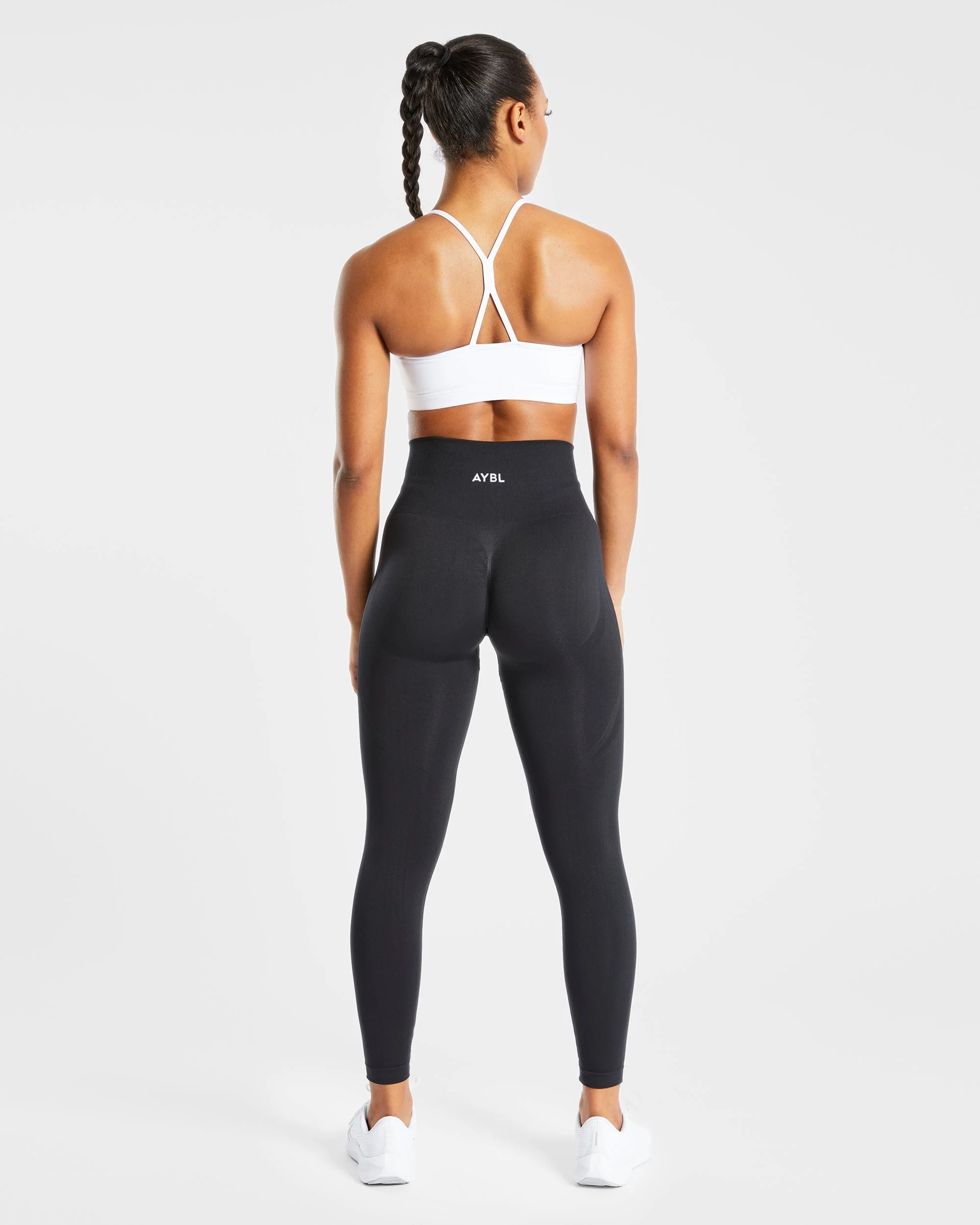 Essential Ruched Sports Bra - White - Image 4