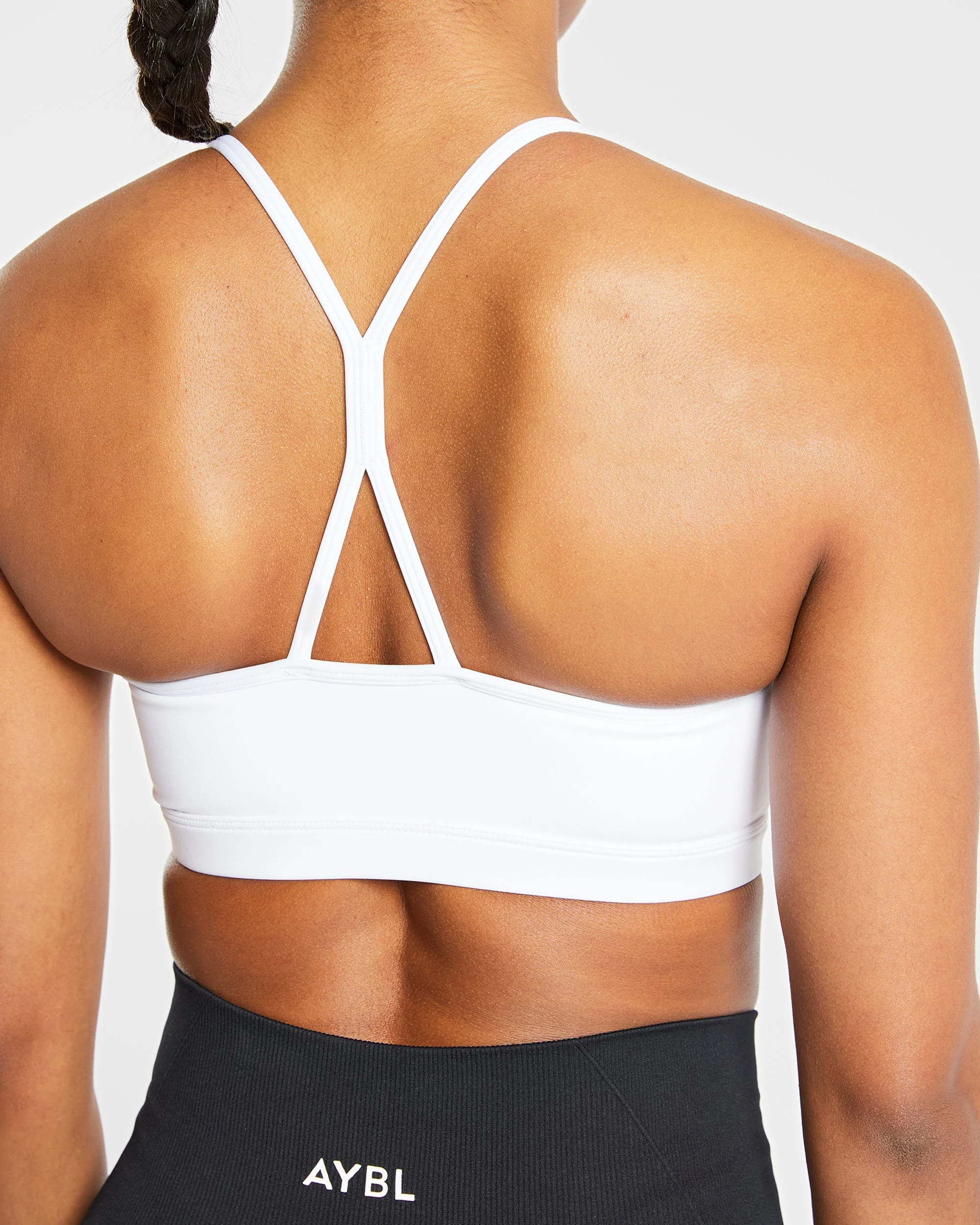 Essential Ruched Sports Bra - White - Image 6