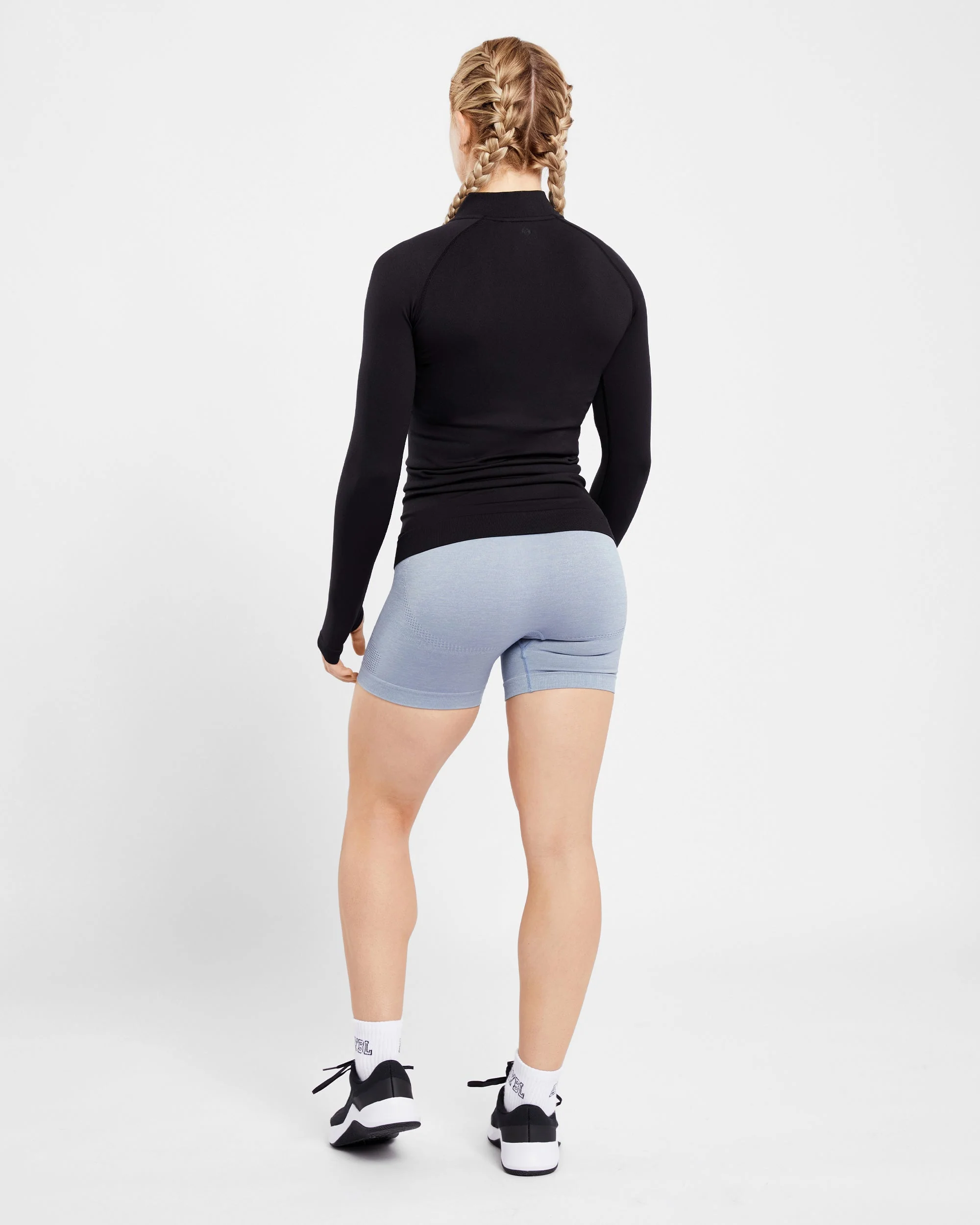 Essential Seamless Zip Jacket - Black - Image 4