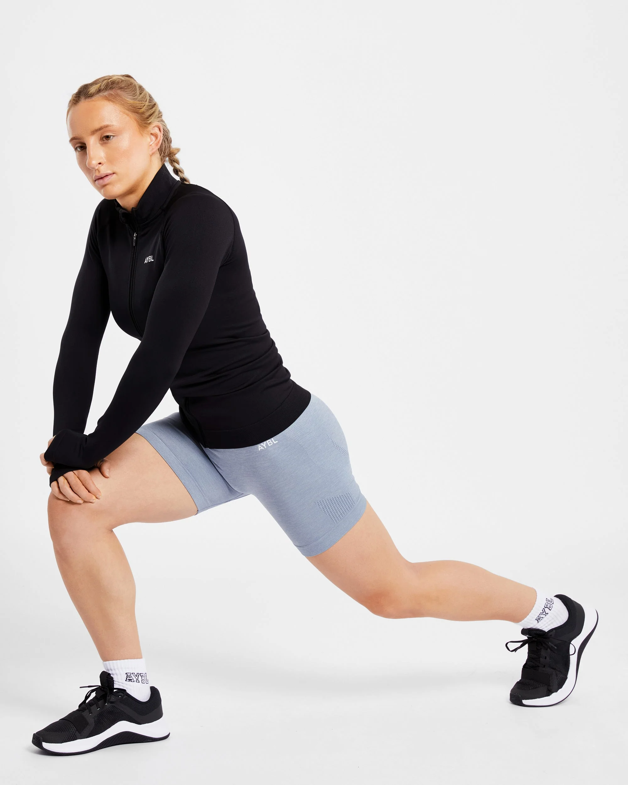 Essential Seamless Zip Jacket - Black - Image 7
