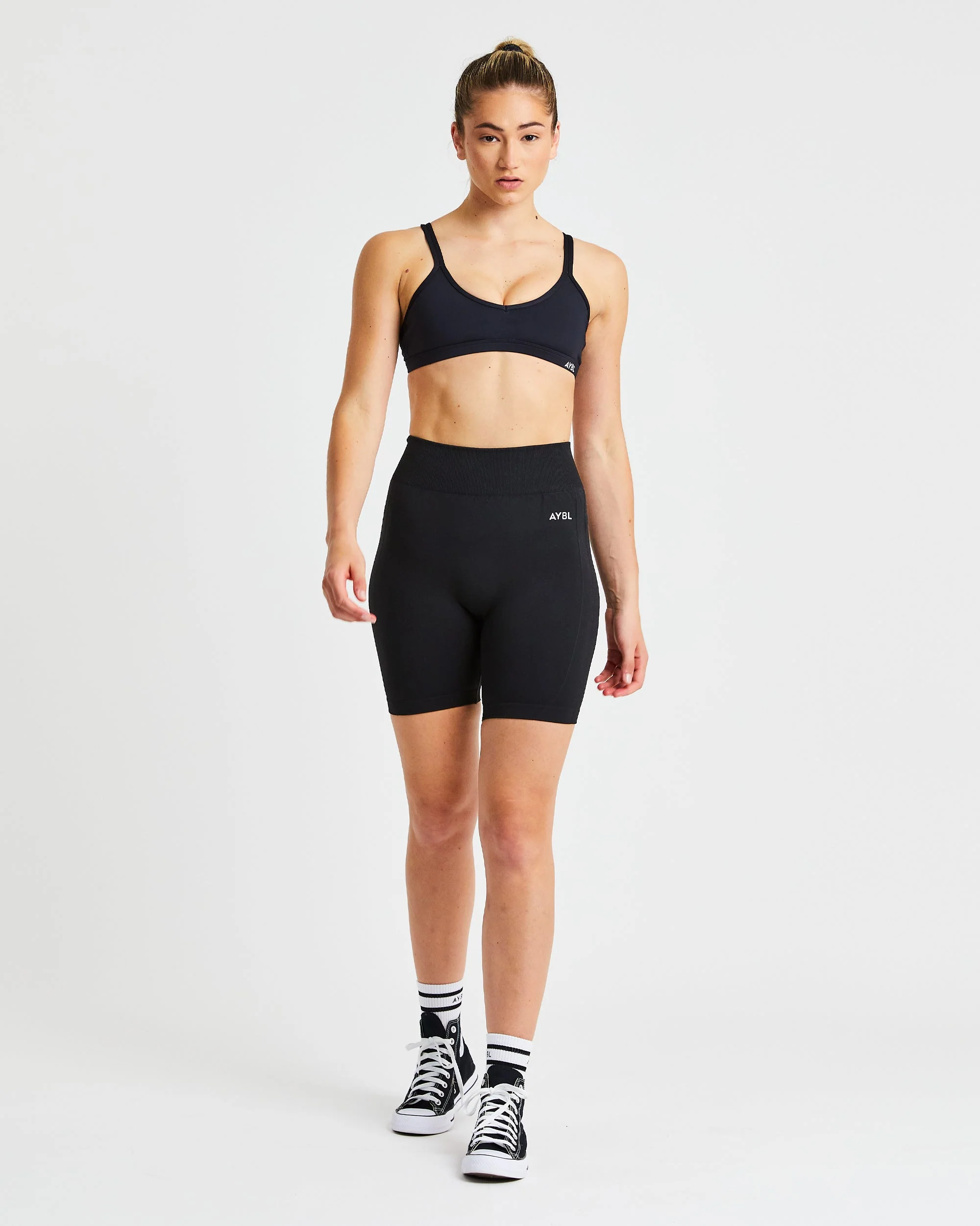 Essential Strappy Sports Bra - Black - Image 11