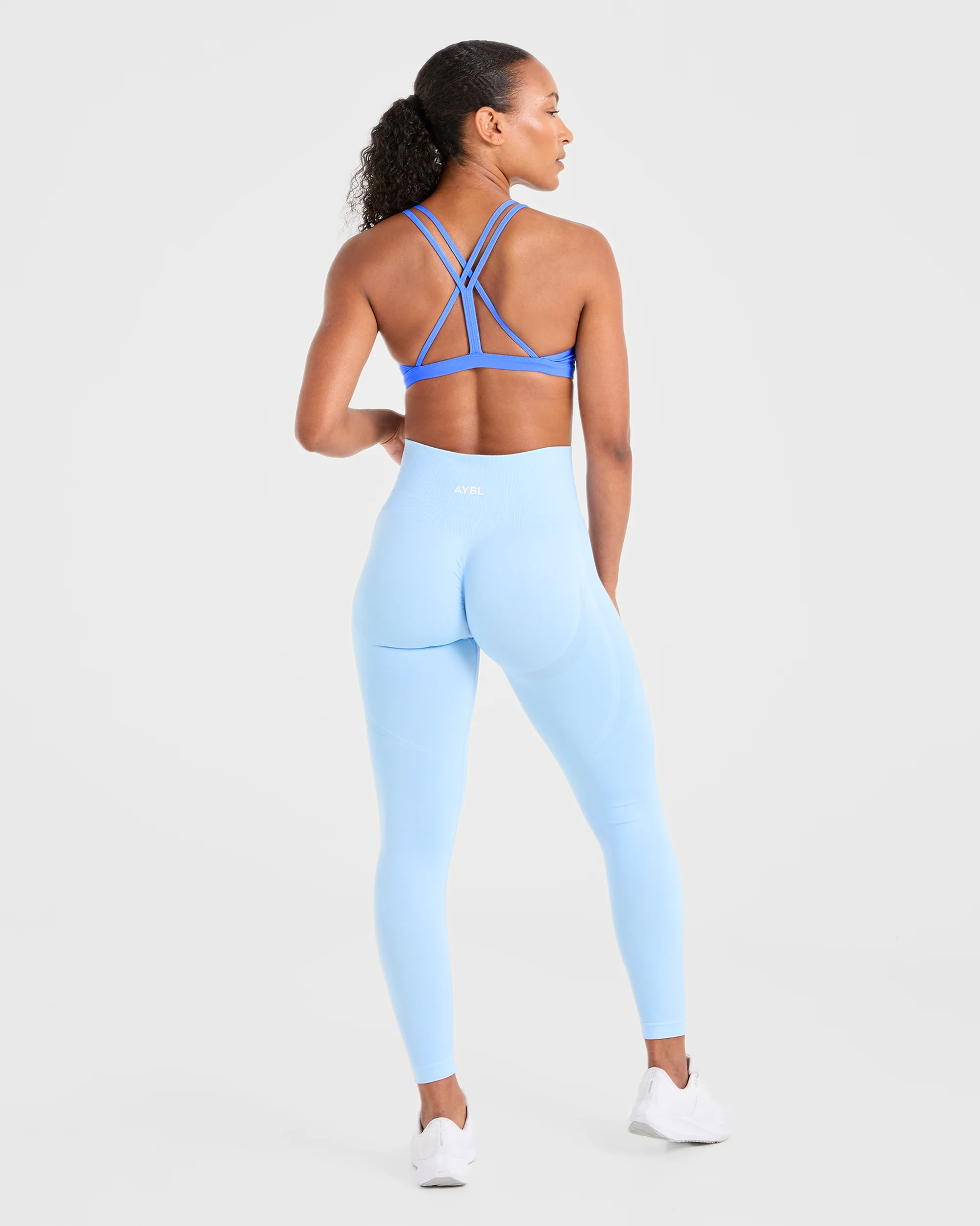 Essential Strappy Sports Bra - Summer Blue - Image 4