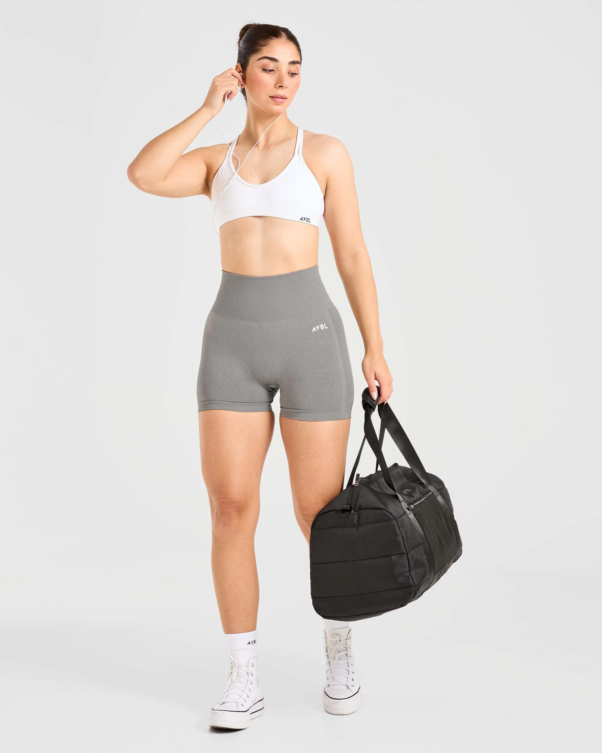 Essential Strappy Sports Bra - White - Image 8
