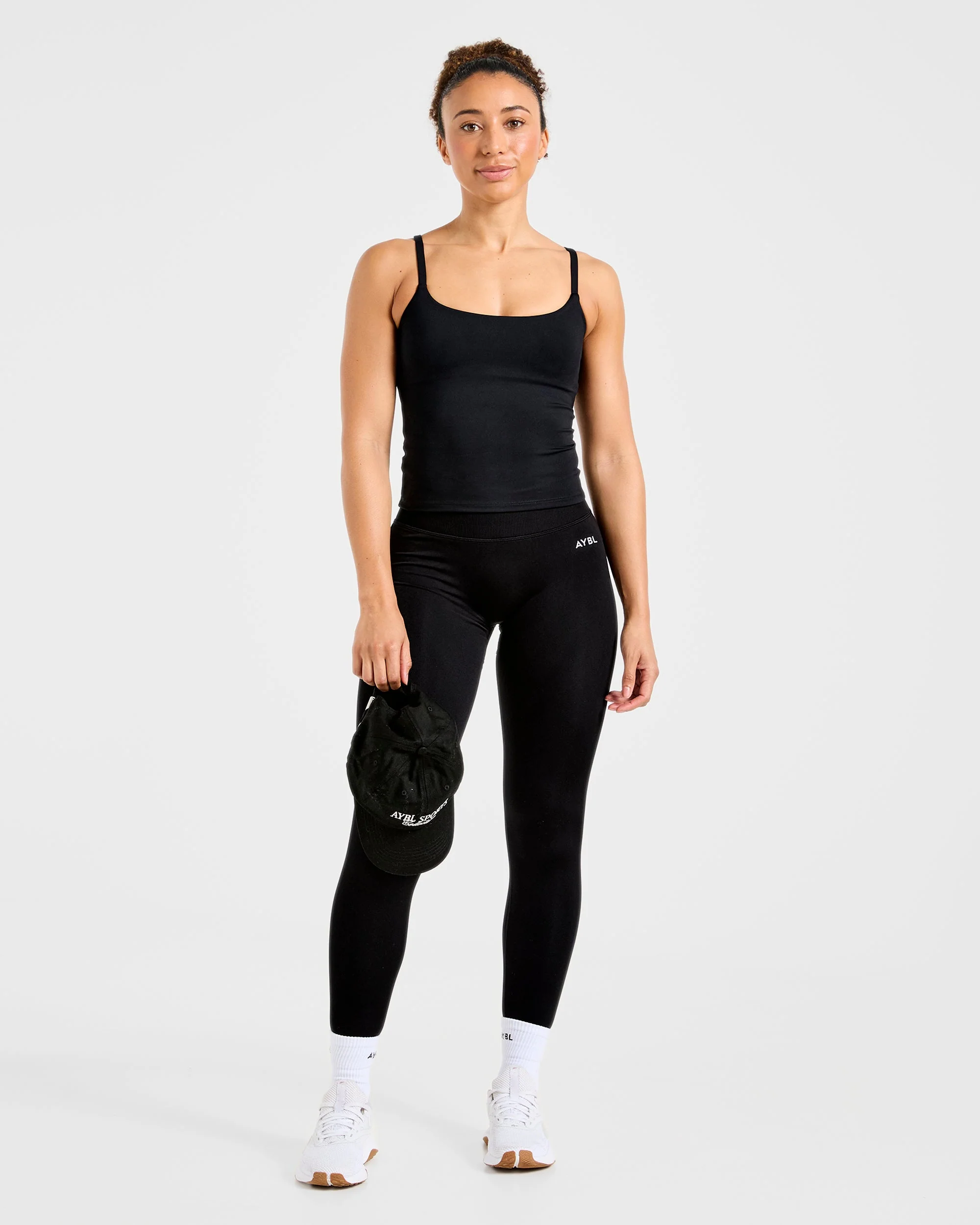 Essential Strappy Tank Top - Black - Image 7