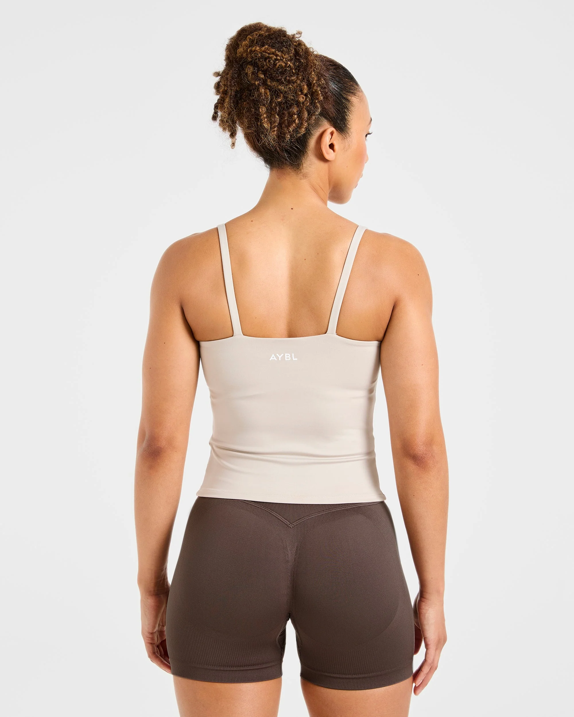 Essential Strappy Tank Top - Taupe - Image 2