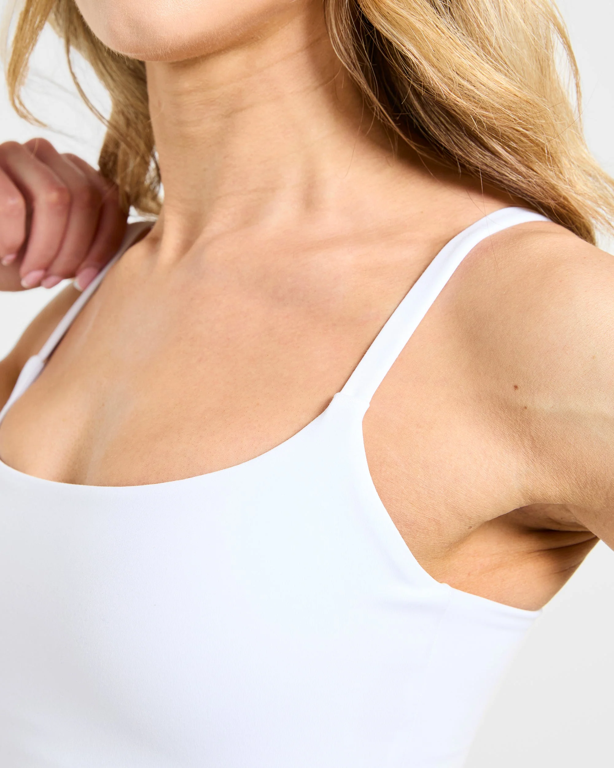 Essential Strappy Tank Top - White - Image 5