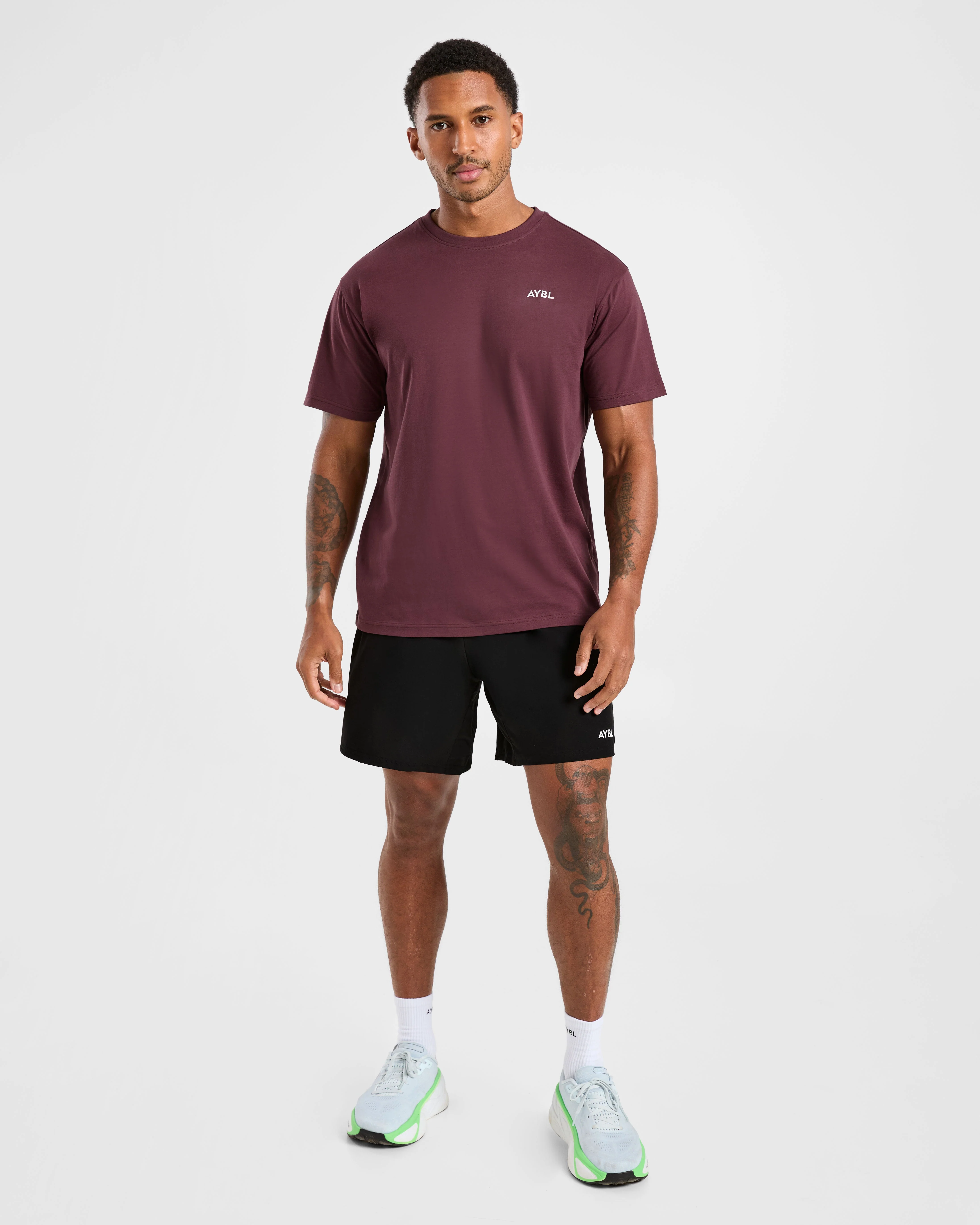 Essential T Shirt - Dark Plum - Image 3