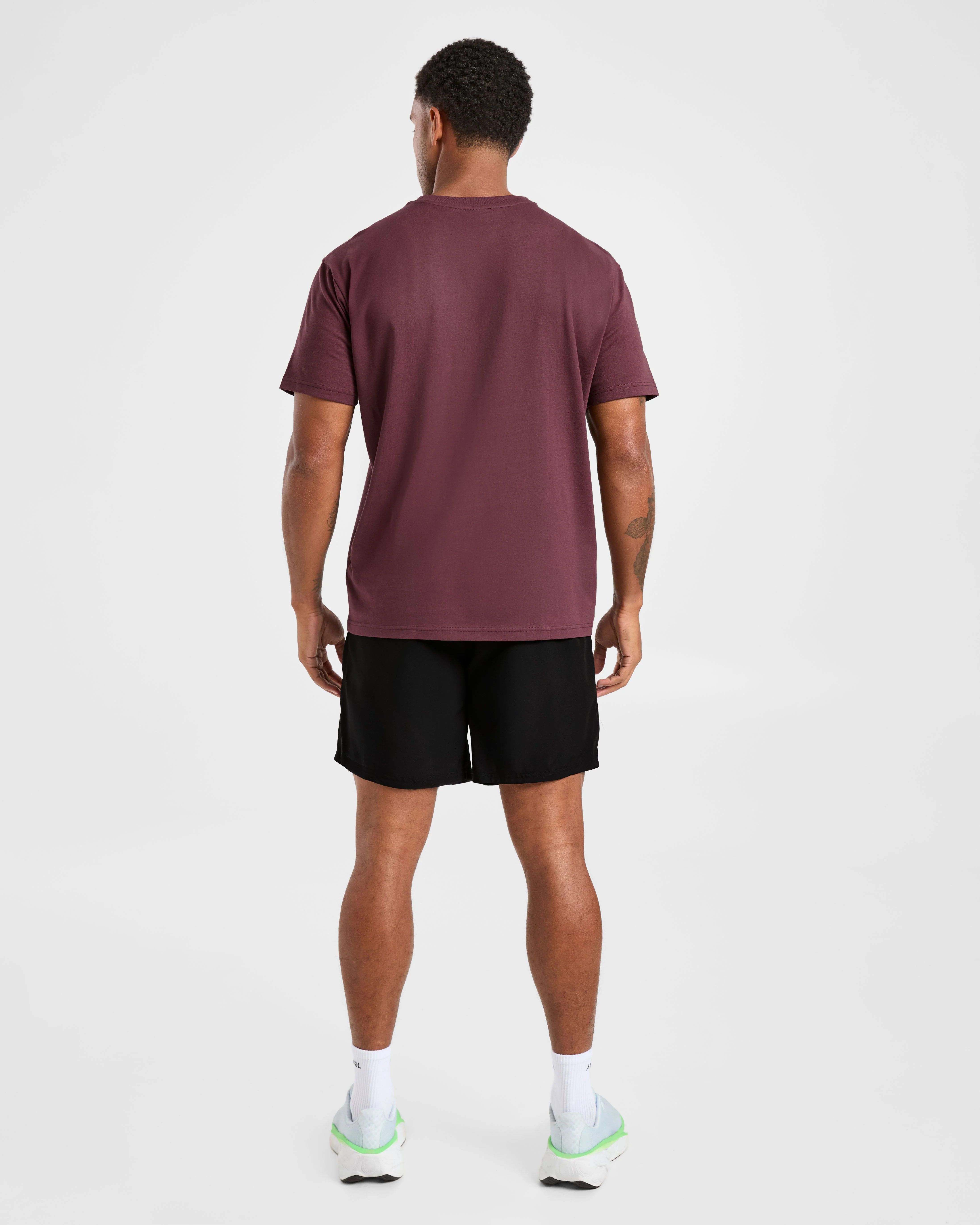 Essential T Shirt - Dark Plum - Image 4