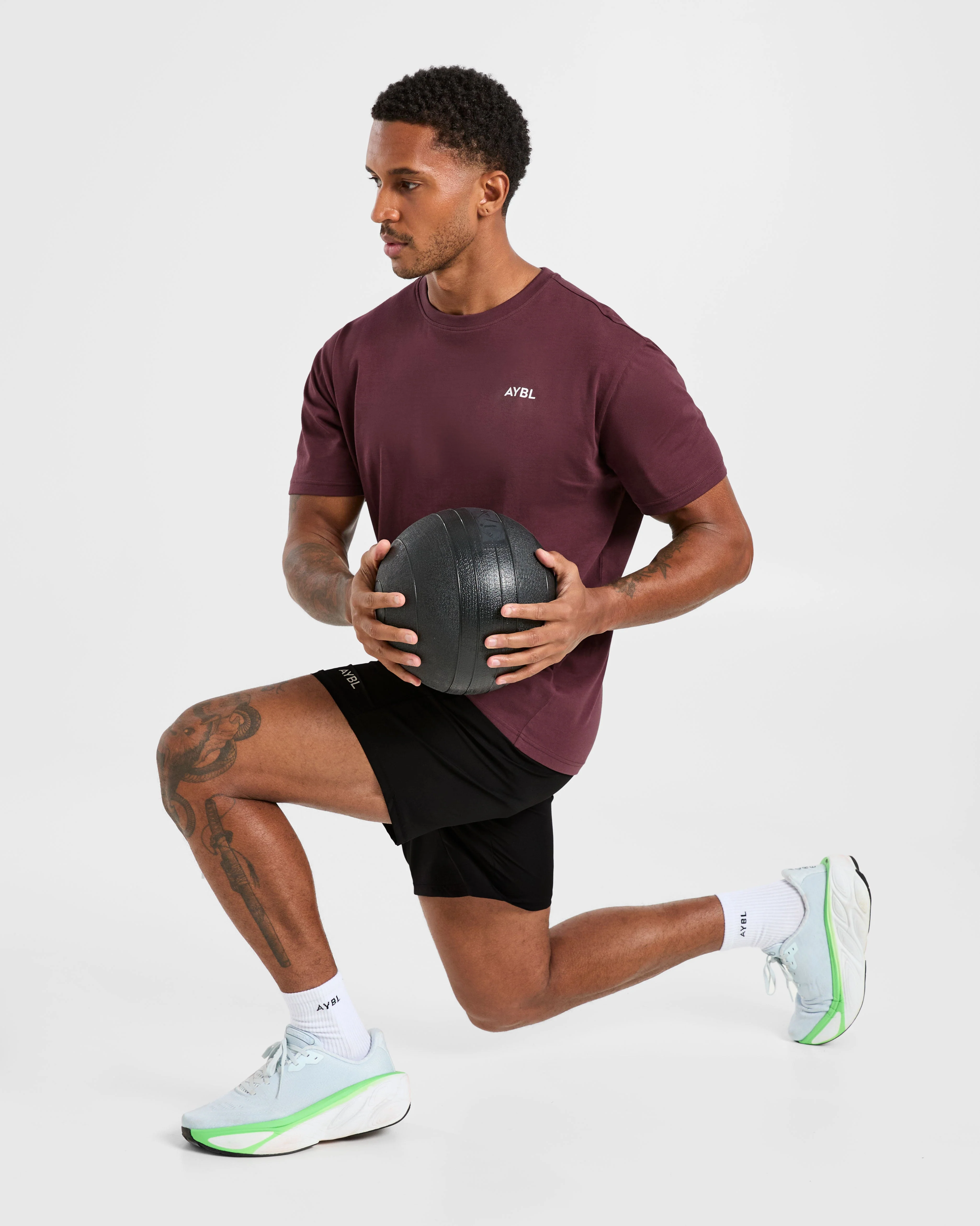 Essential T Shirt - Dark Plum - Image 8