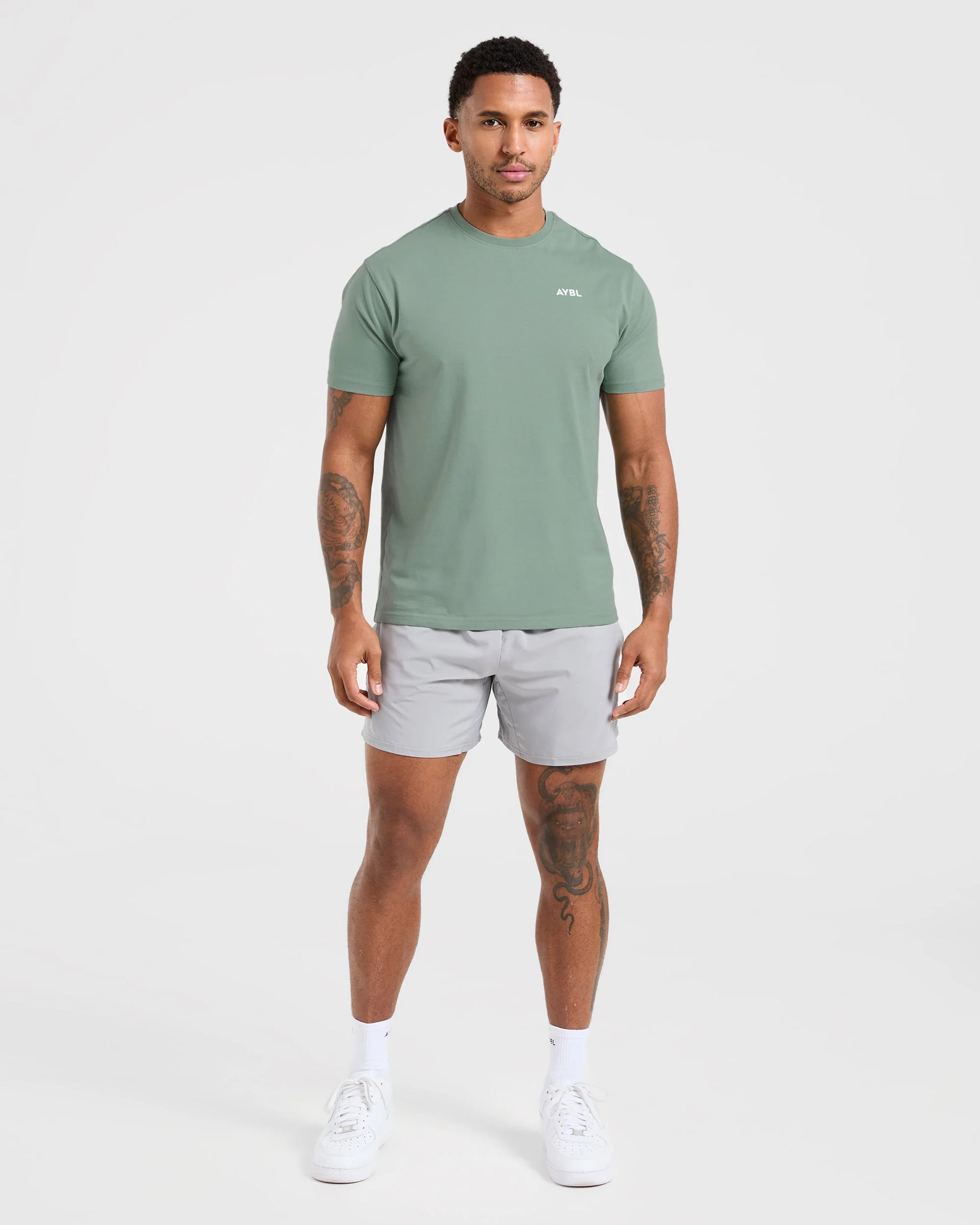 Essential T Shirt - Slate Green - Image 3