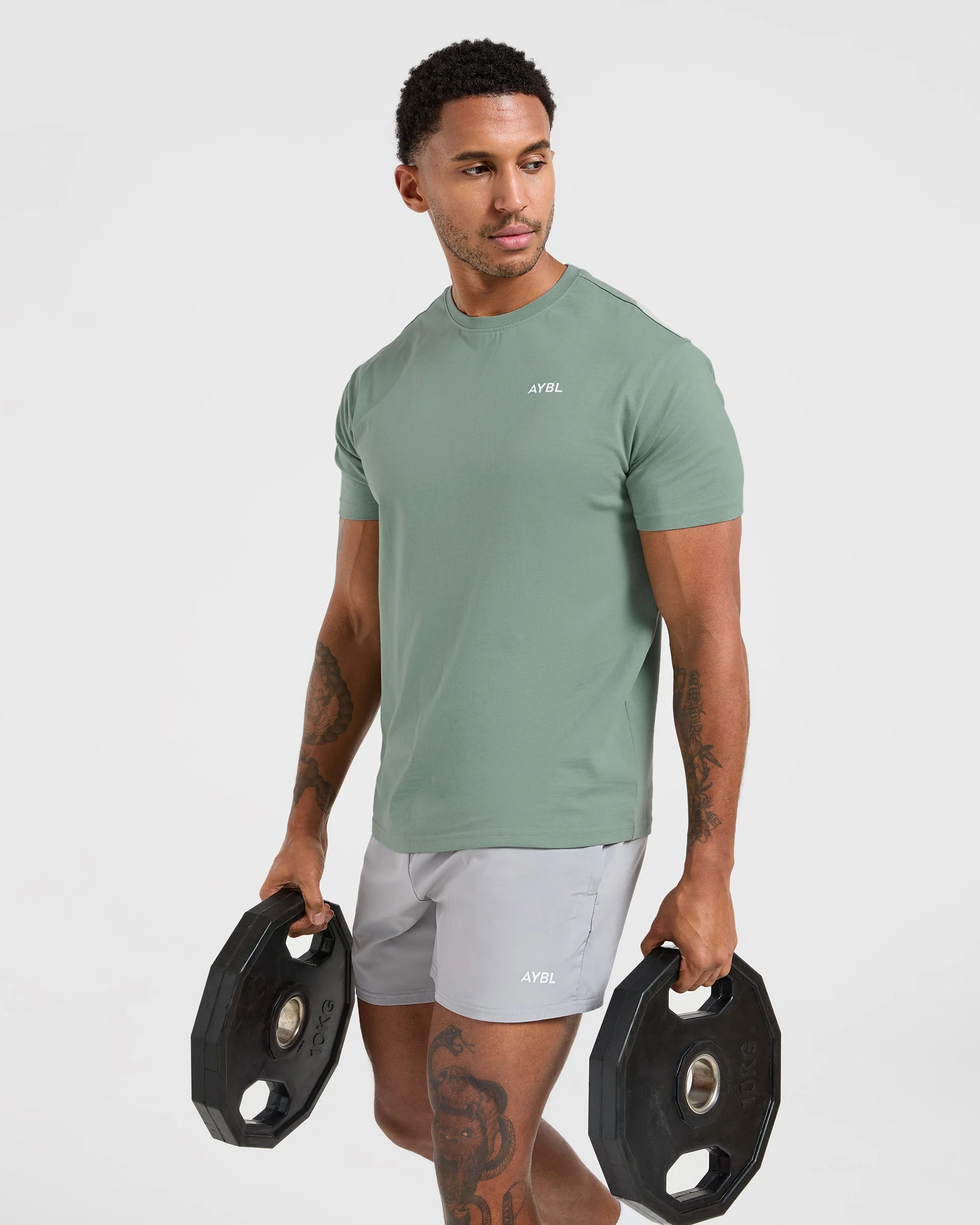 Essential T Shirt - Slate Green - Image 7