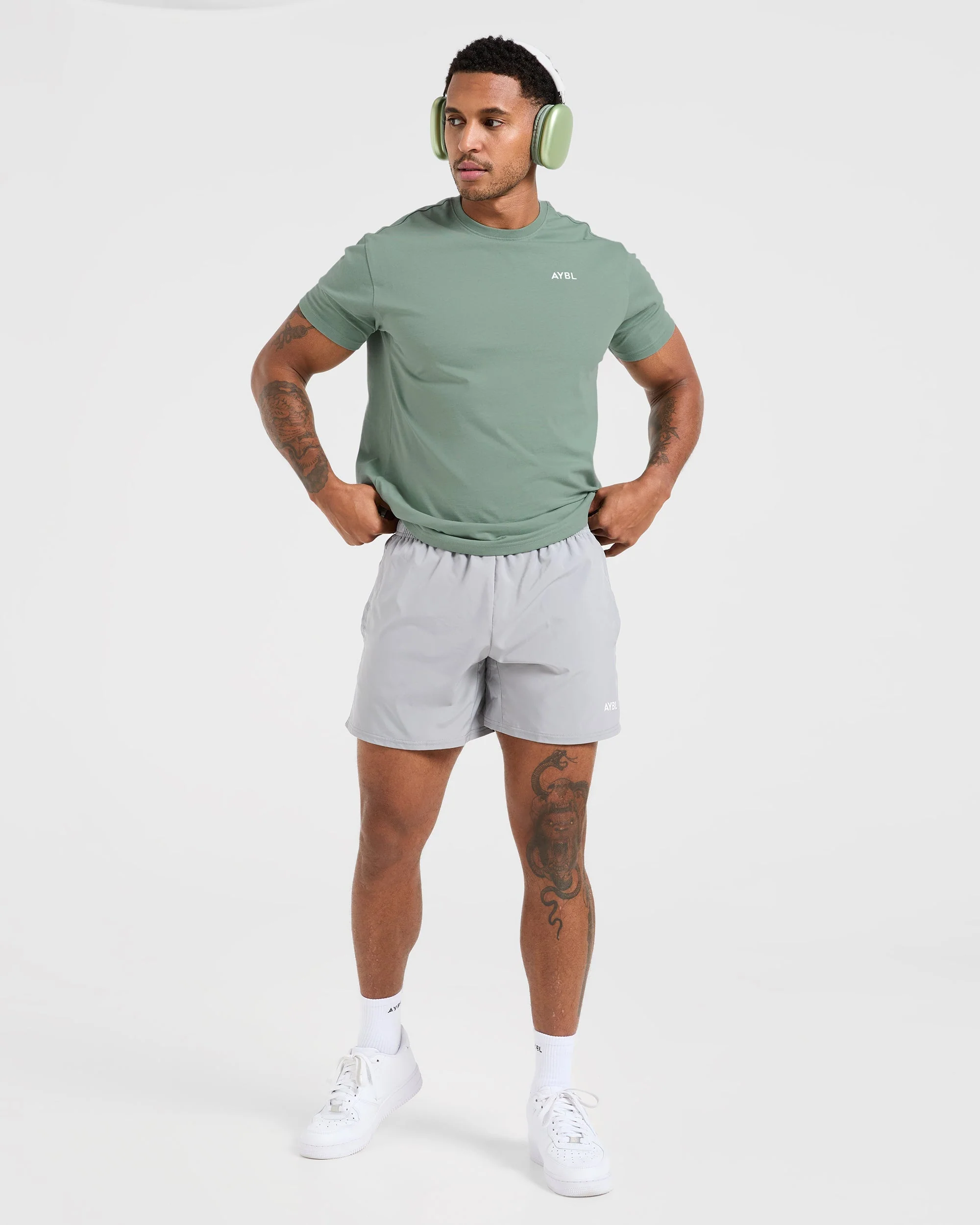 Essential T Shirt - Slate Green - Image 8