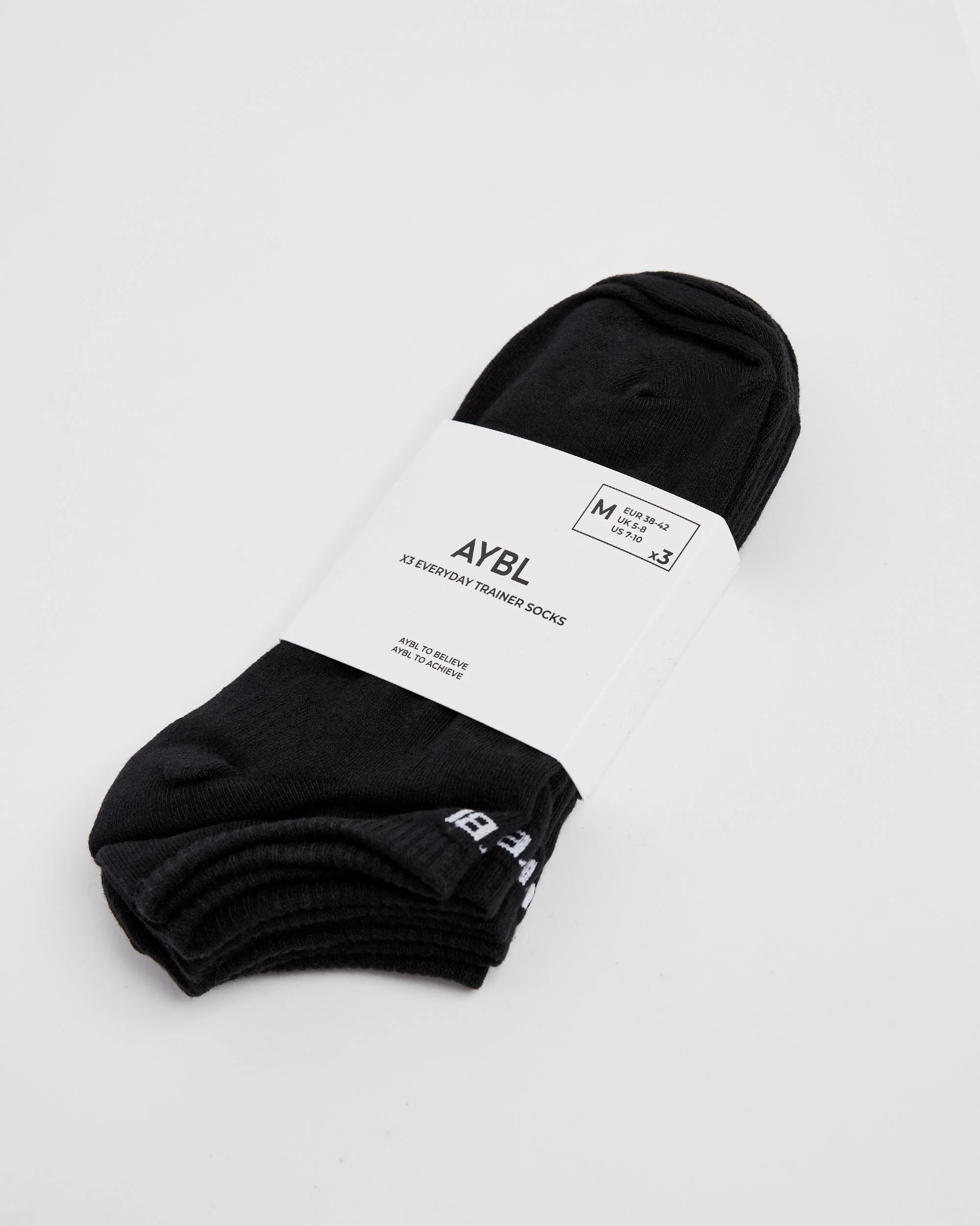 Everyday Trainer Socks (3 Pack) - Black - Image 4