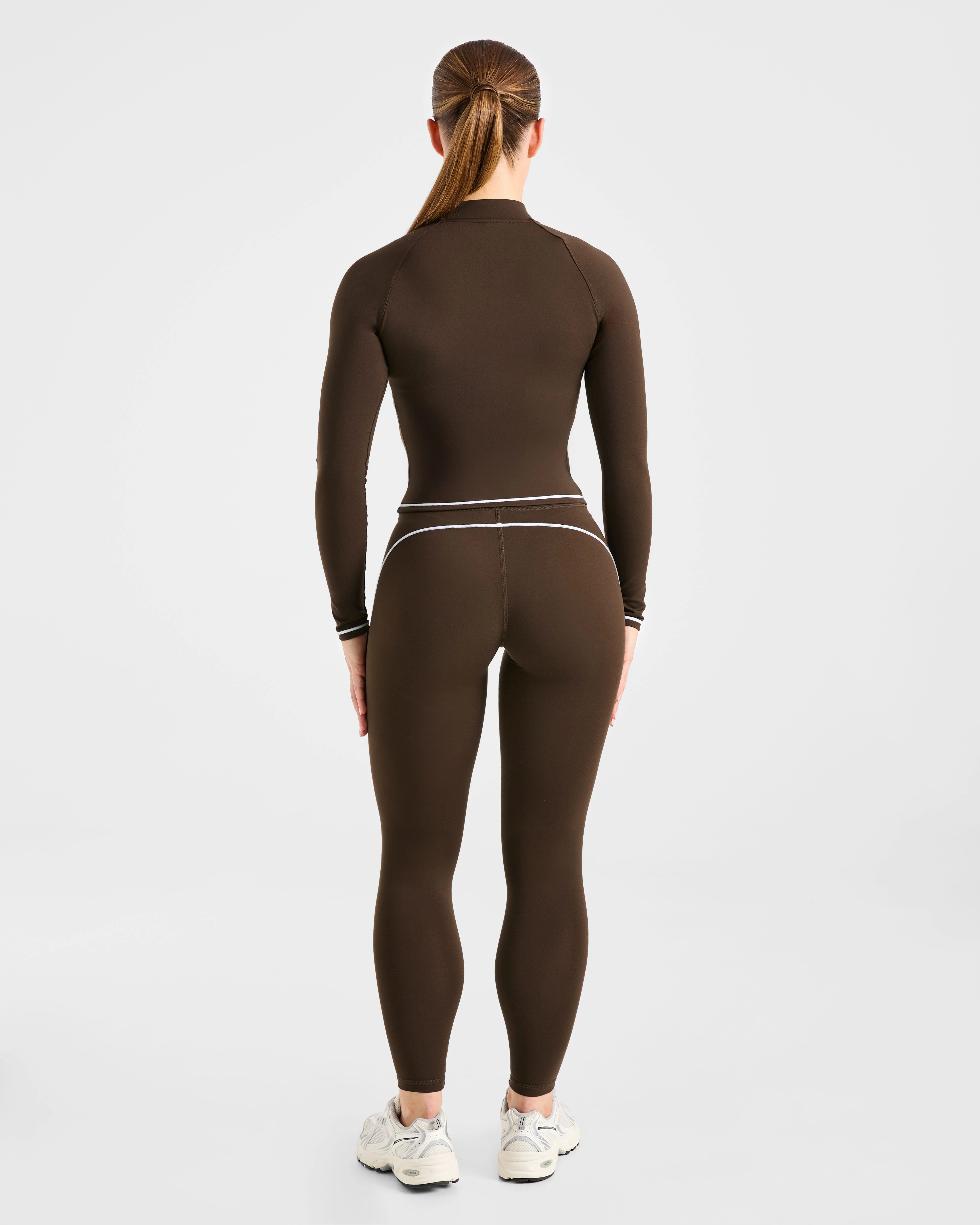 Form Zip Up Jacket - Coffee Bean - Image 4