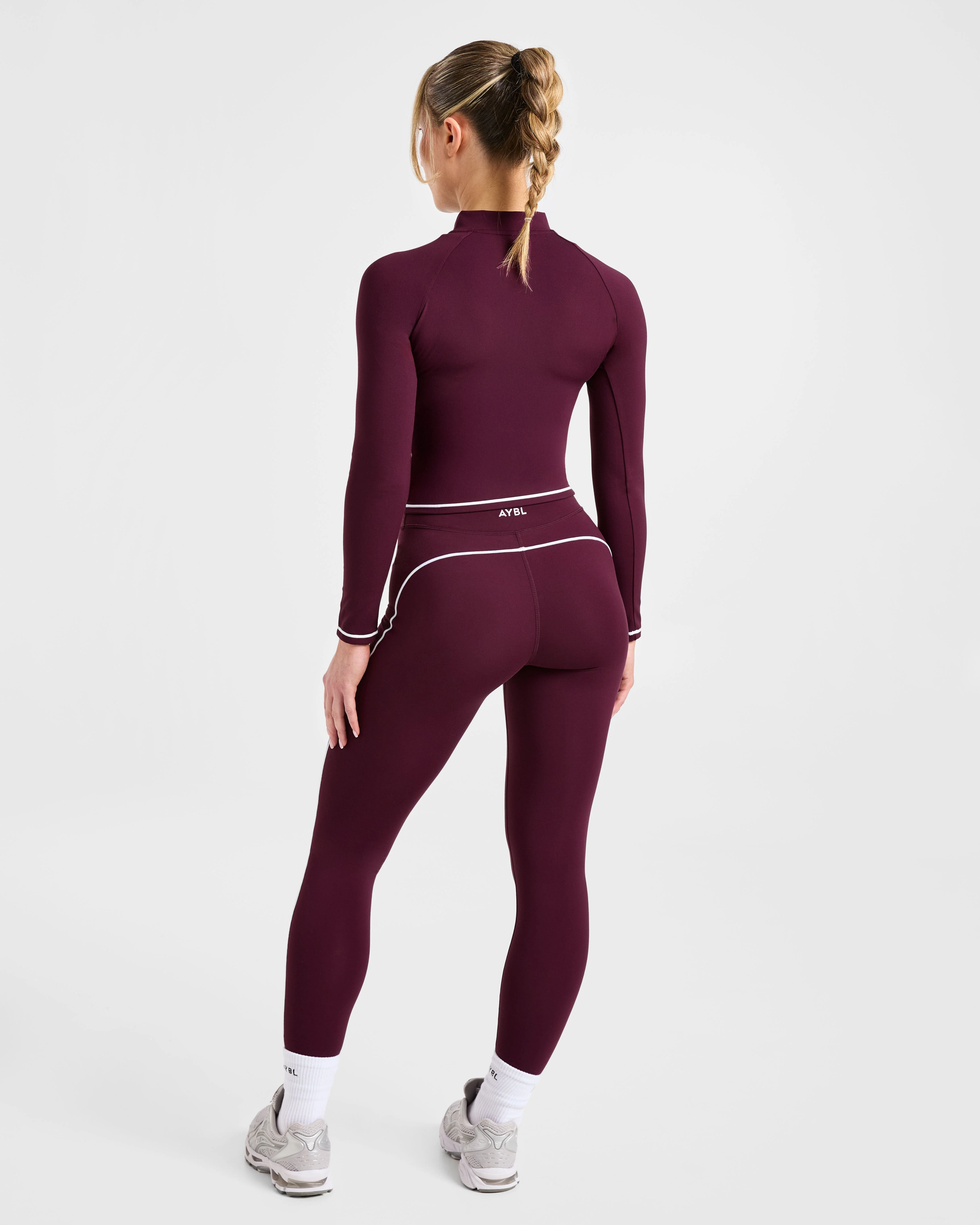 Form Zip Up Jacket - Deep Mulberry - Image 4