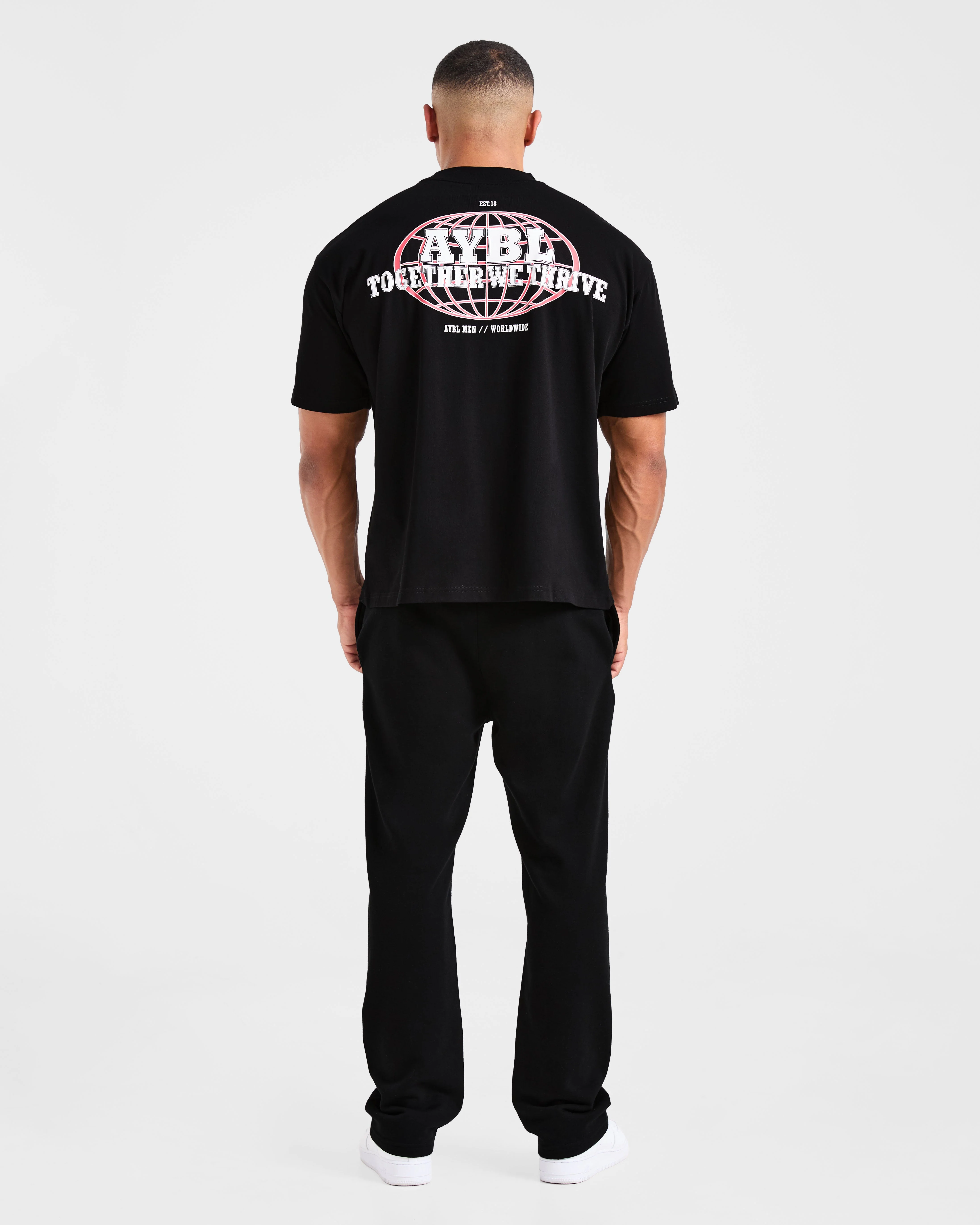 Global Oversized T Shirt - Black/Red - Image 4