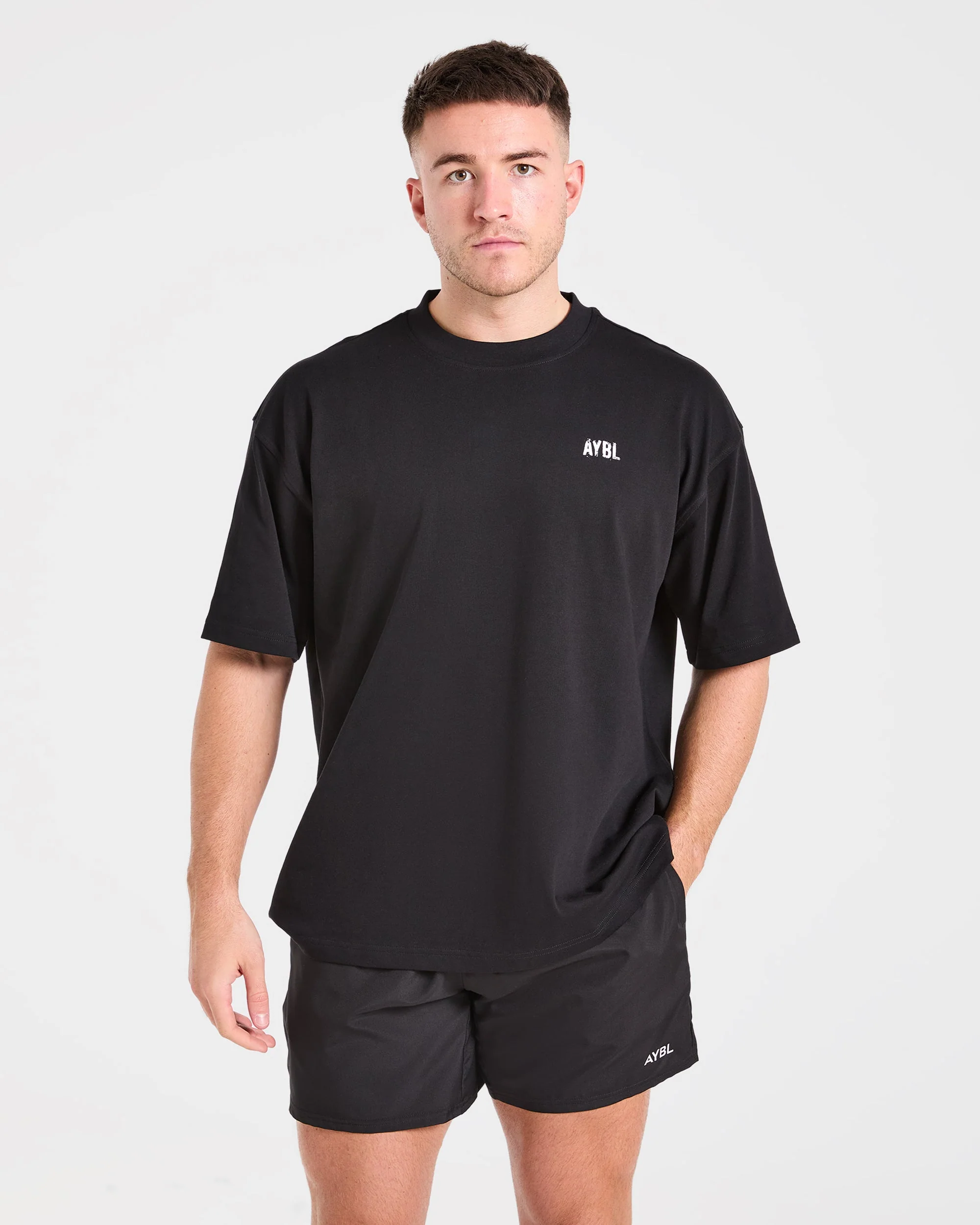 Gym Chalk Oversized T Shirt - Black - Image 2