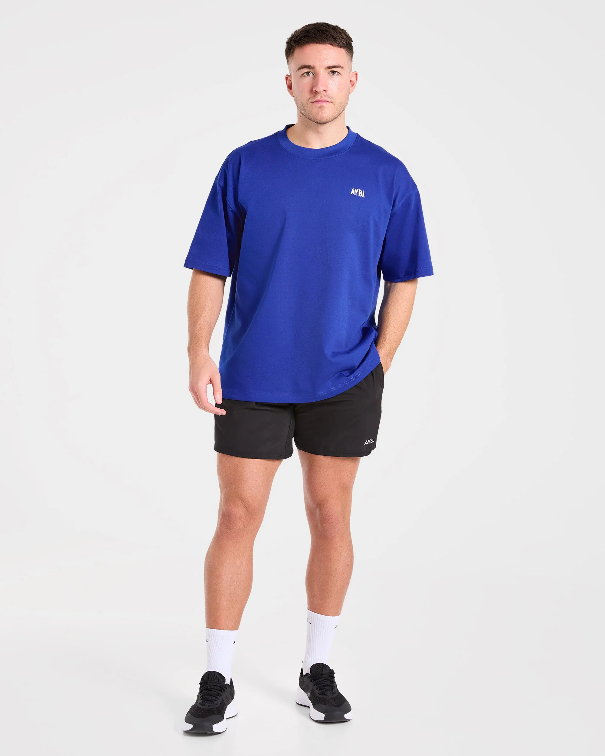 Gym Chalk Oversized T Shirt - Cobalt Blue - Image 3