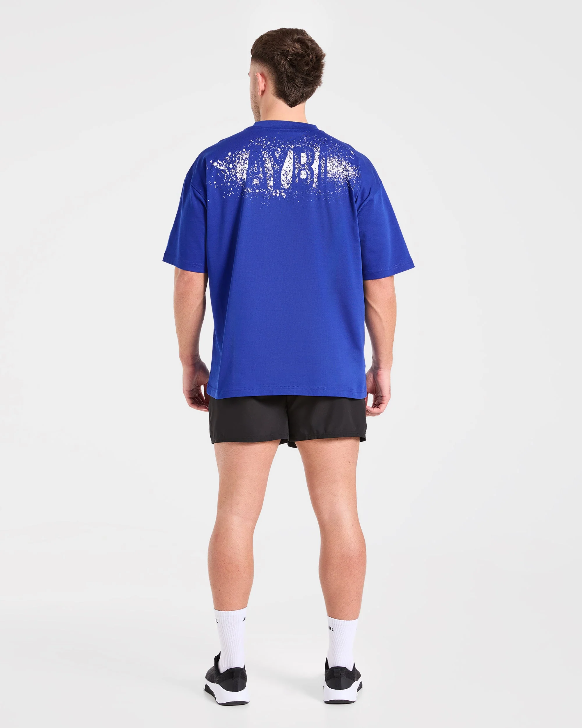 Gym Chalk Oversized T Shirt - Cobalt Blue - Image 4