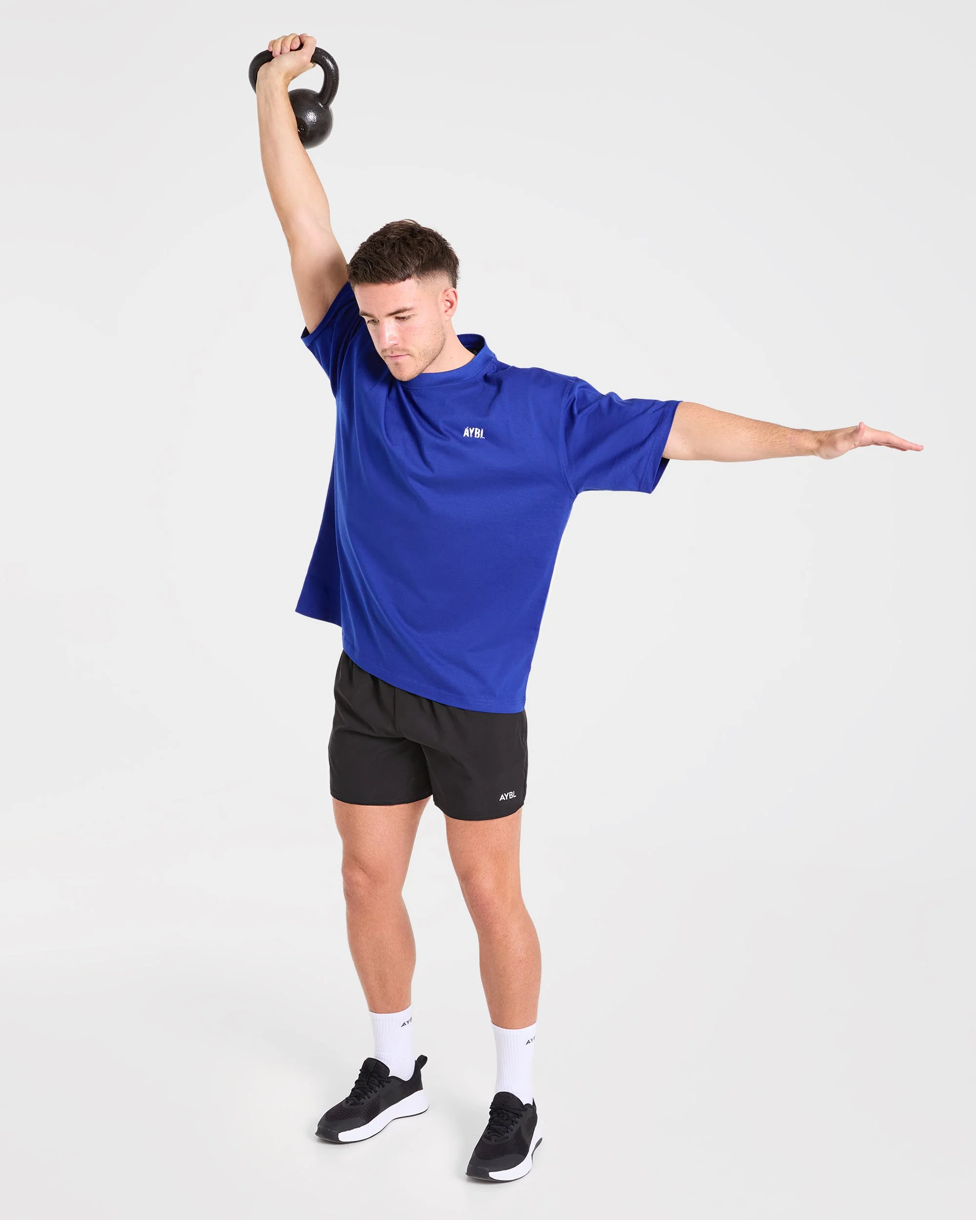 Gym Chalk Oversized T Shirt - Cobalt Blue - Image 8
