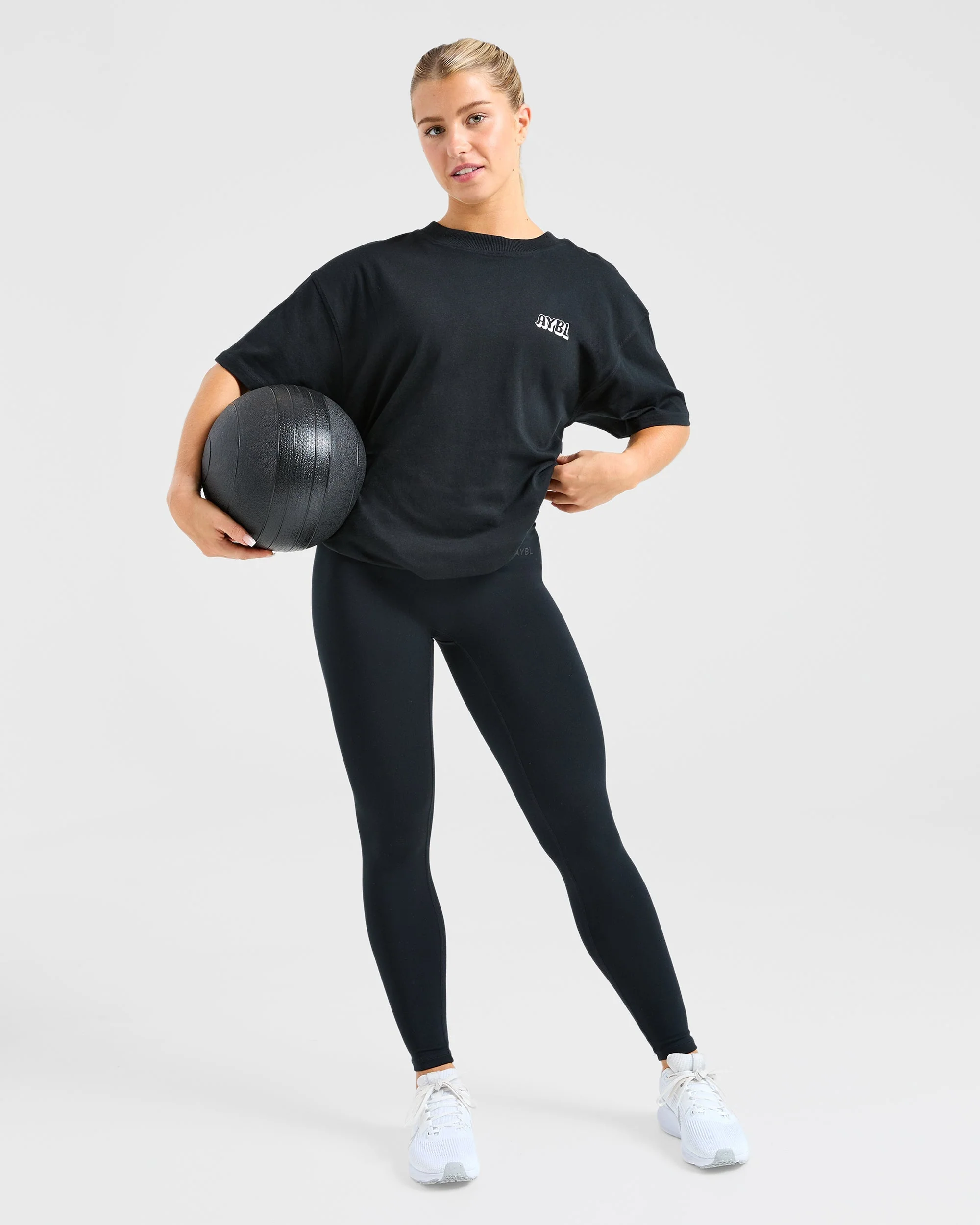 Gym Girl Era Oversized T Shirt - Black - Image 7