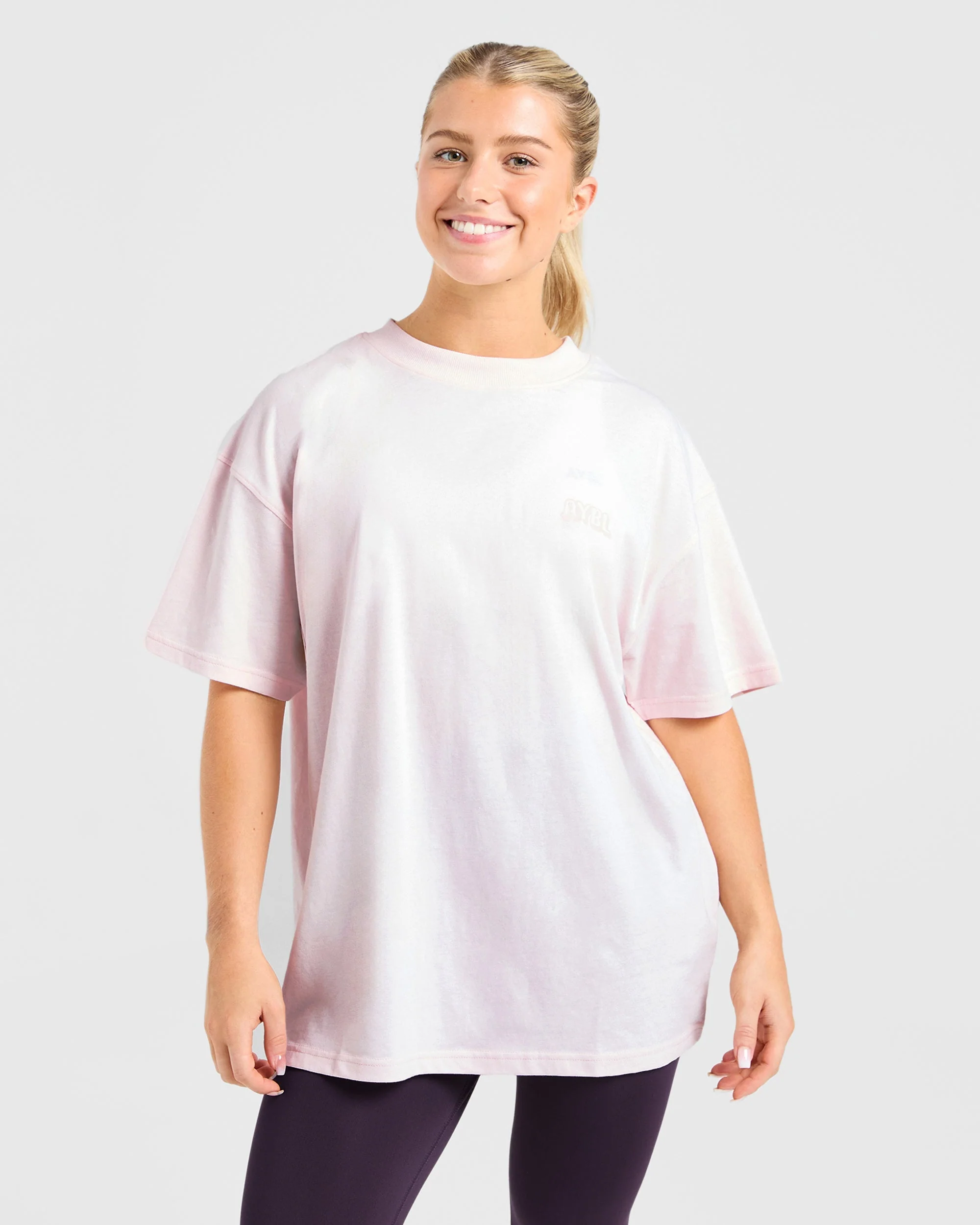 Gym Girl Era Oversized T Shirt - Pink - Image 2