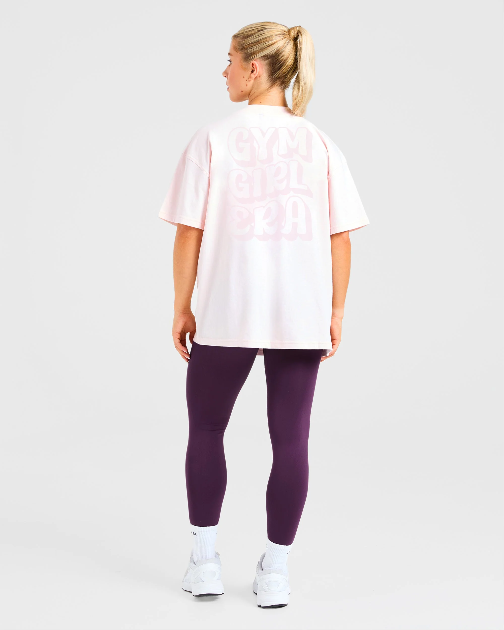 Gym Girl Era Oversized T Shirt - Pink - Image 3